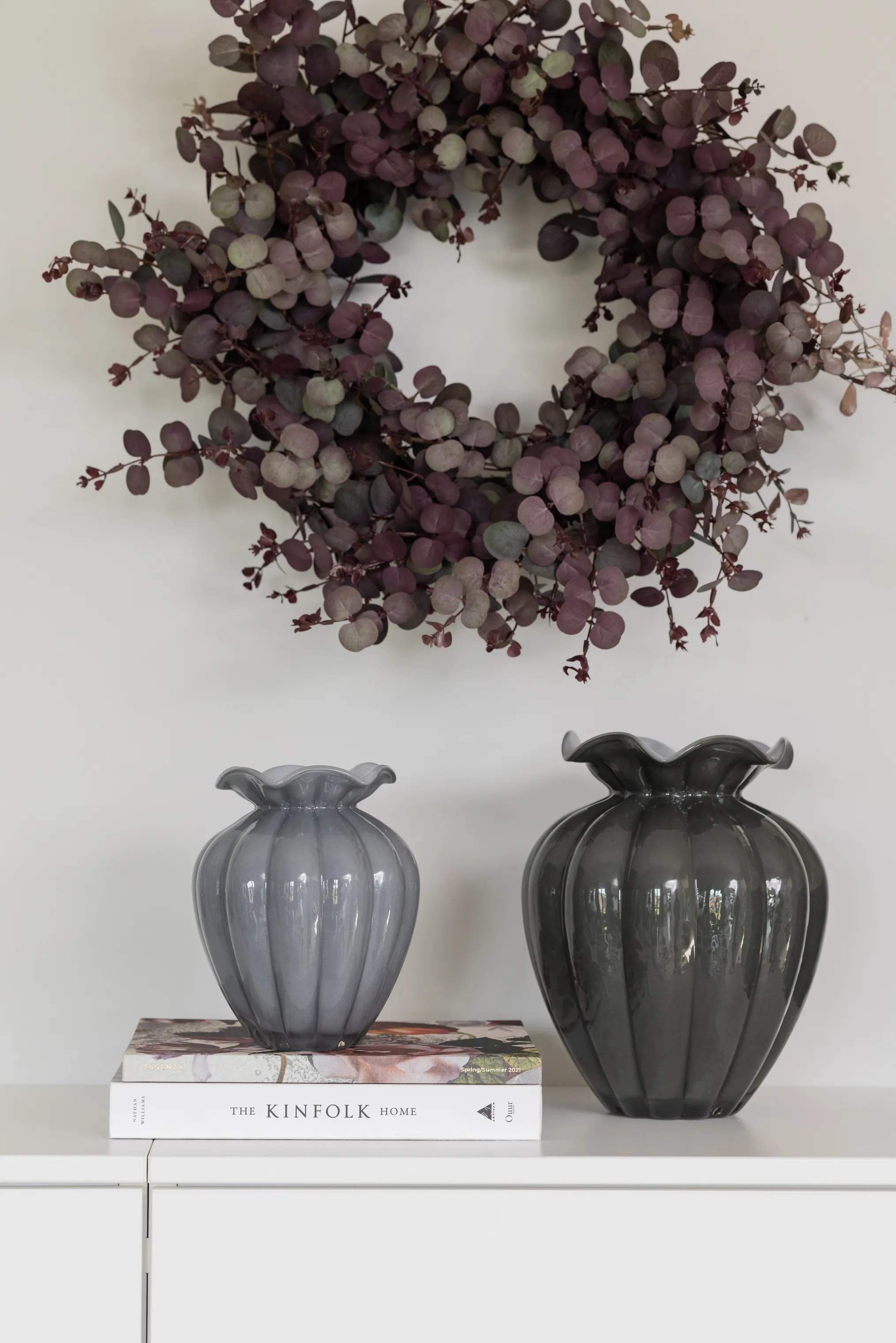 CASA Living Vaser Vase i Lysegrå/opal, 2