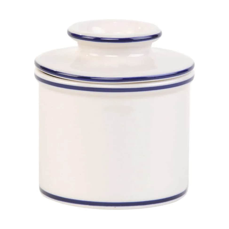 Butter Bell Smørbokse Smørklokke i Hvid/blå, 1