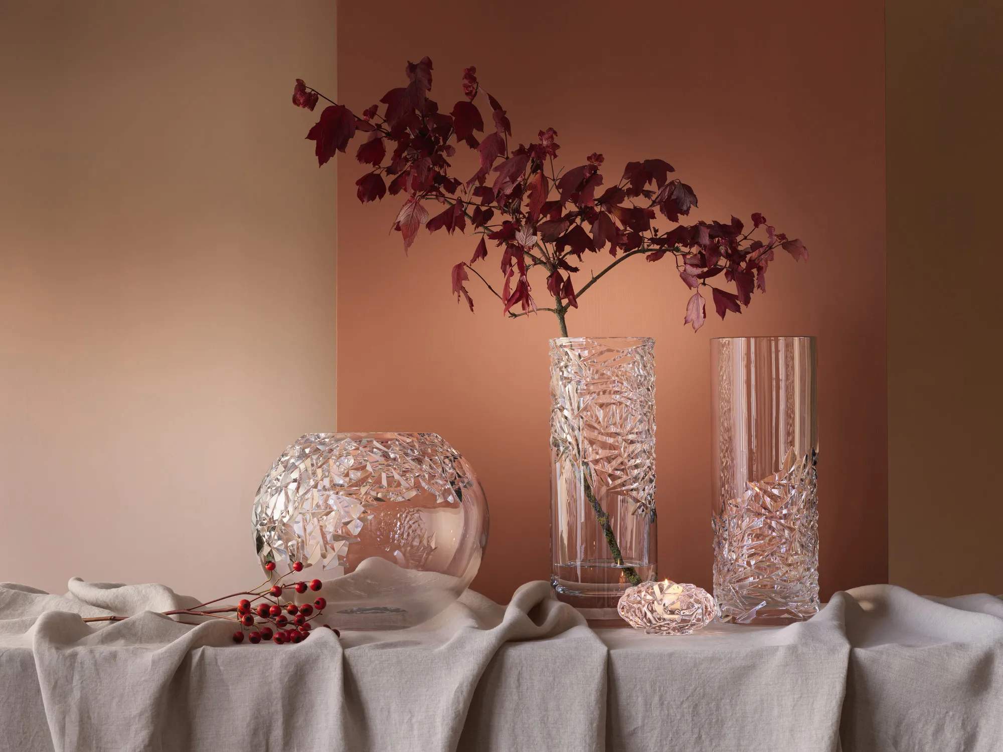 Orrefors Vaser Carat Lower Cut Vase i Klar, Lower cut, 2