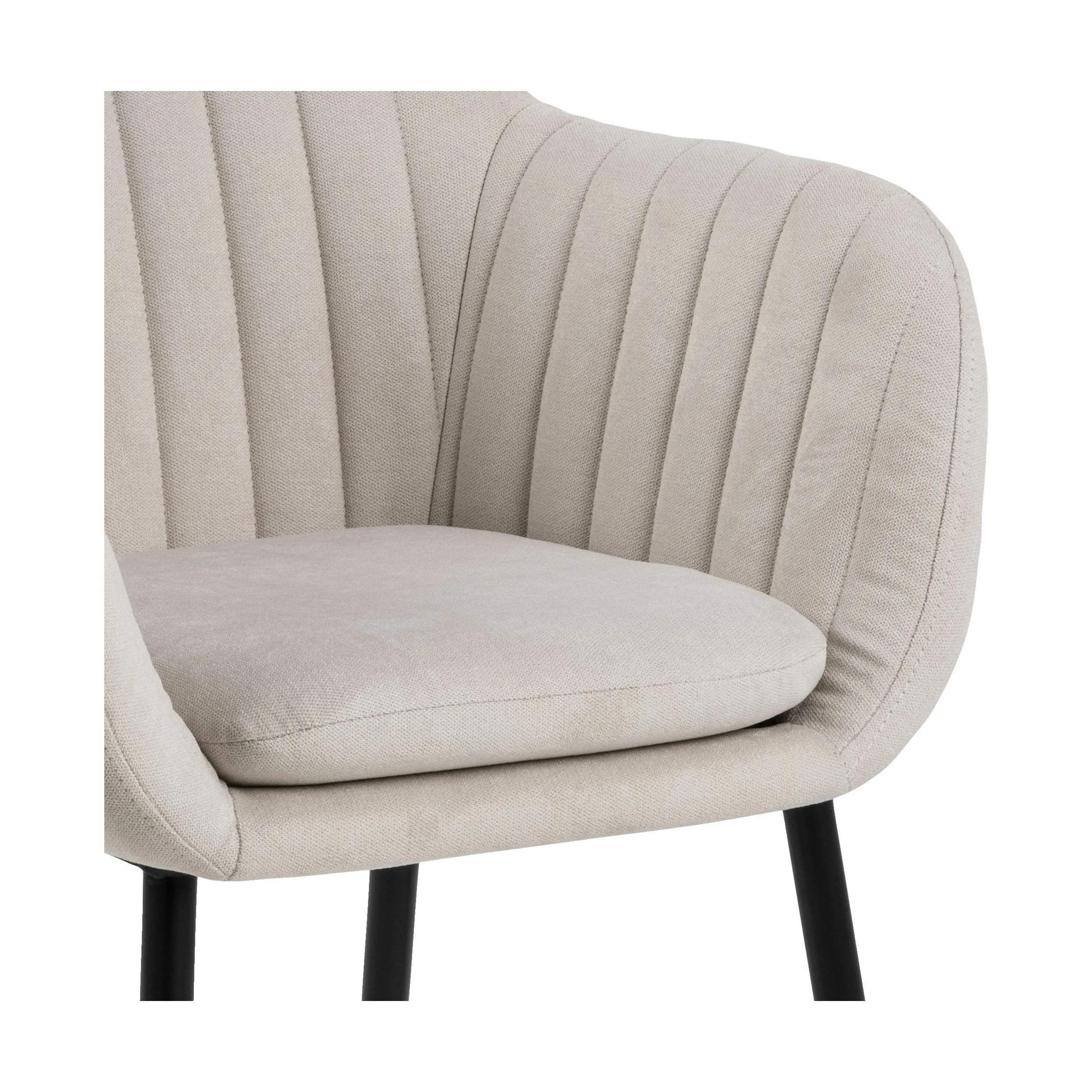 CASA Living Spisebordsstole Emilia Spisebordsstol i sand/sort, 4