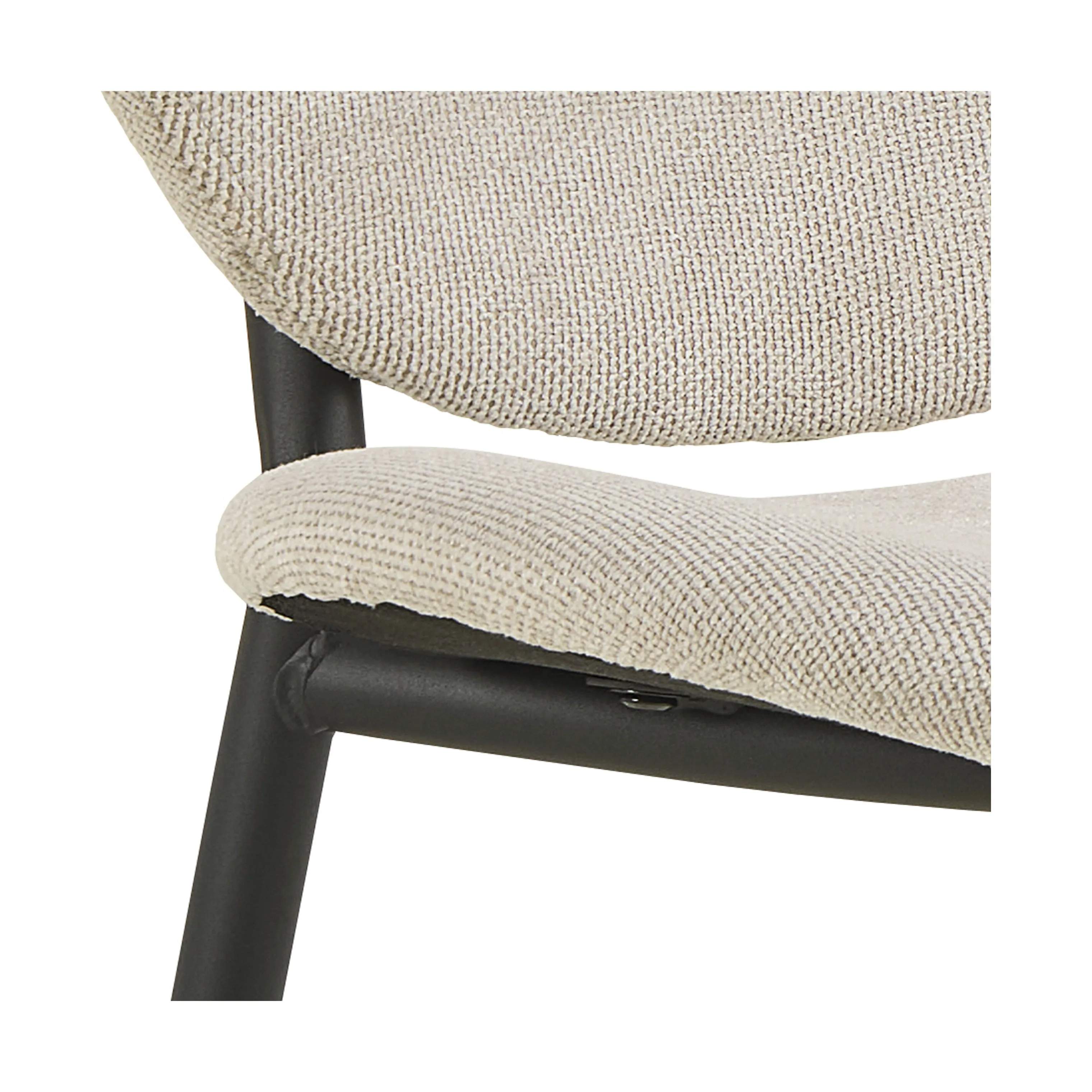 CASA Living Spisebordsstole Cliff Spisebordsstol - 2 stk. i Beige/mat sort, 5