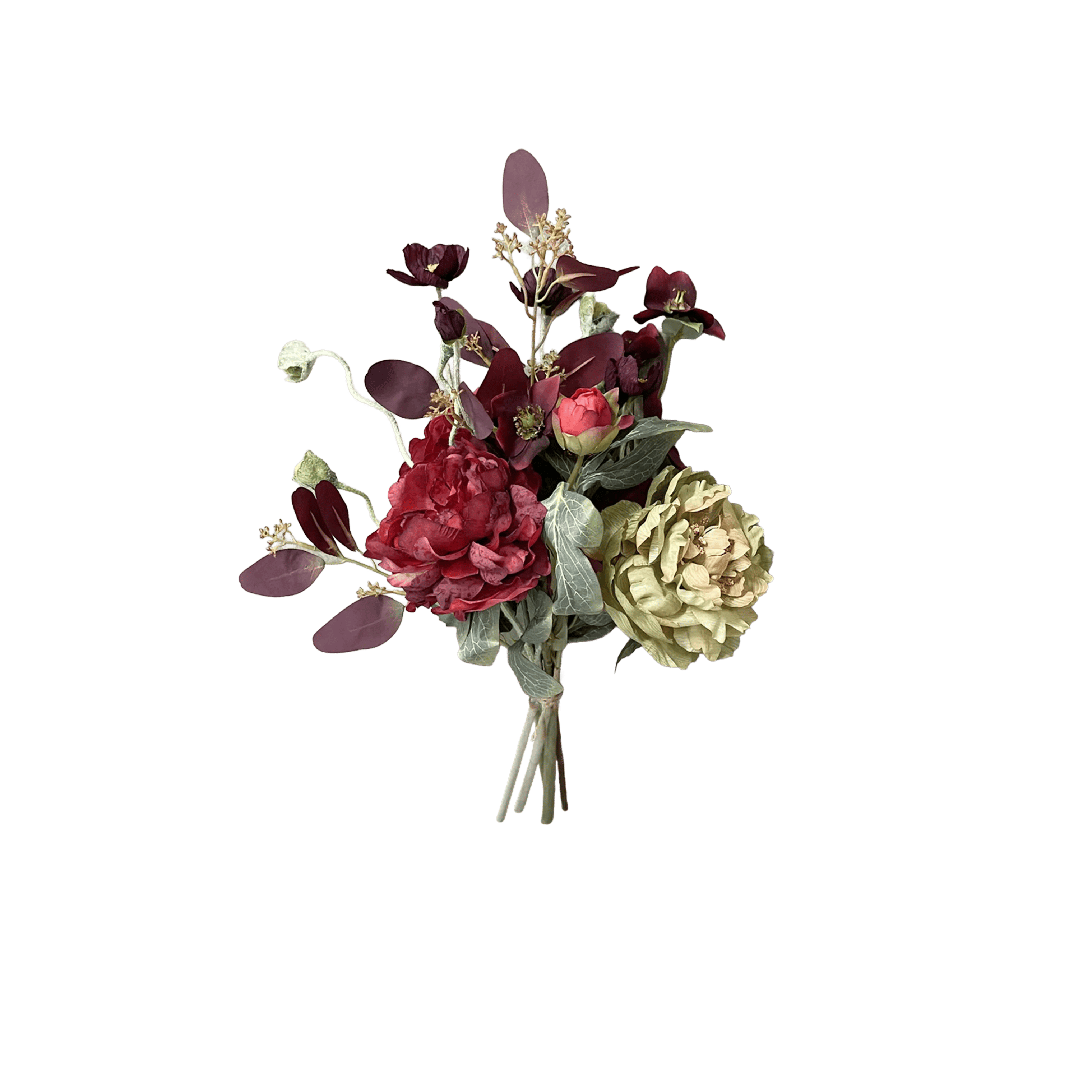 everbloom Kunstige blomster Kunstig Blomsterbuket i Bordeaux, 55 cm, 1