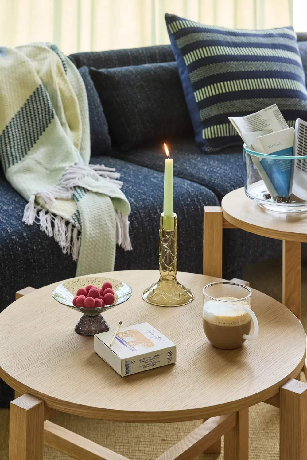 Hübsch Krus og kopper med hank Kiosk Krus - 4 stk. i Ravfarve/Blå/Klar/Lyserød/Hvid, 2
