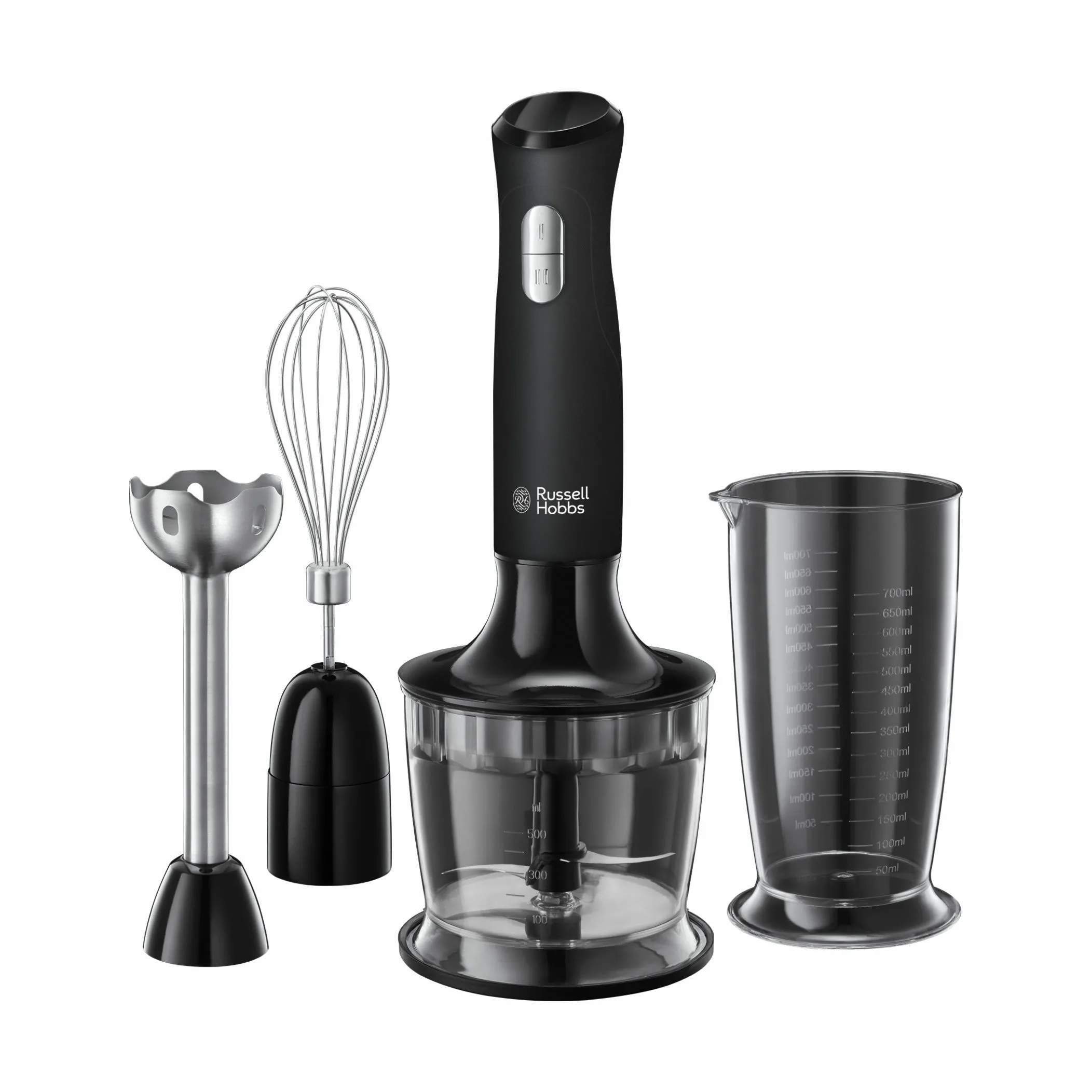 Matte Black 3-i-1 Stavblender, sort, large