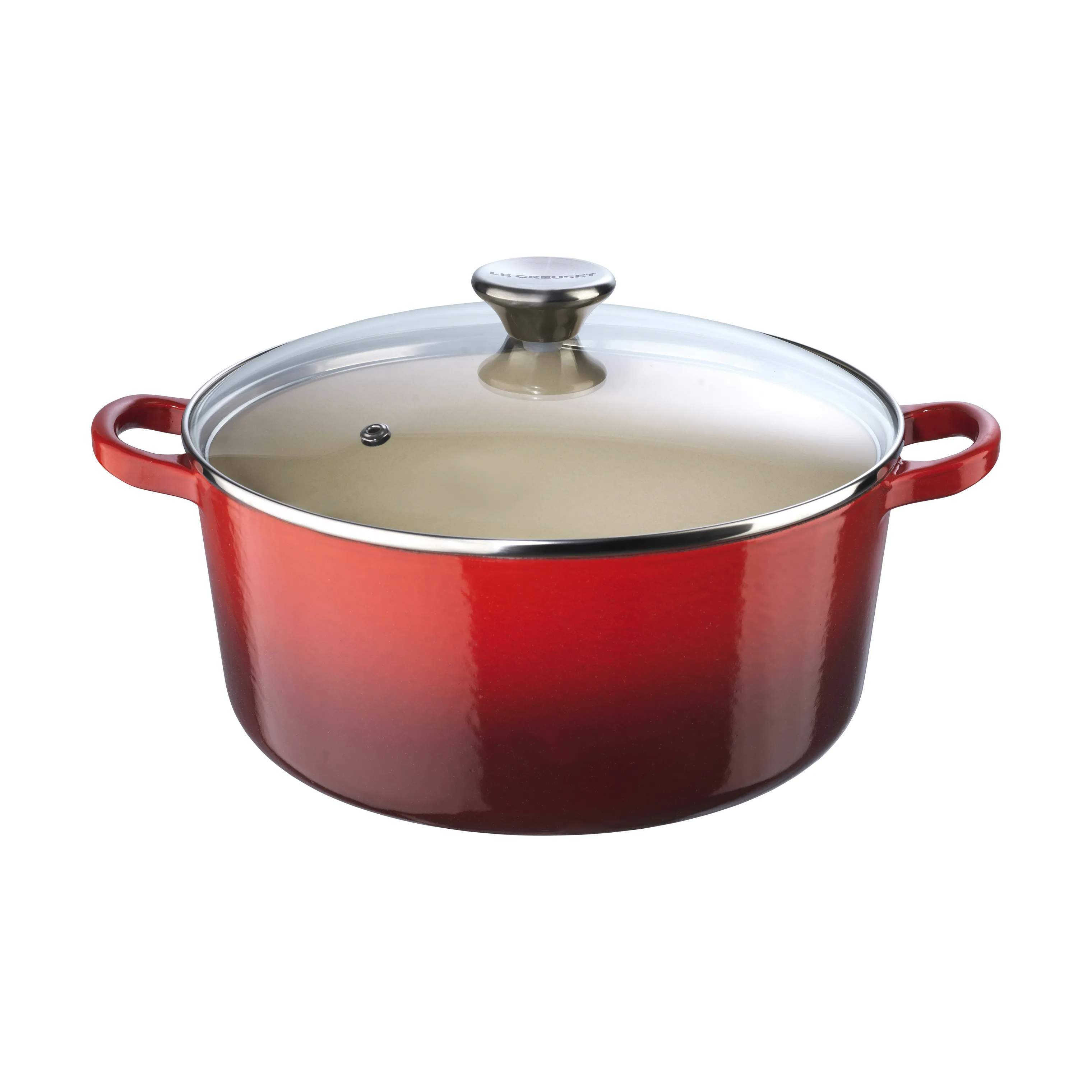 Le Creuset gryder Støbejernsgryde m. glaslåg