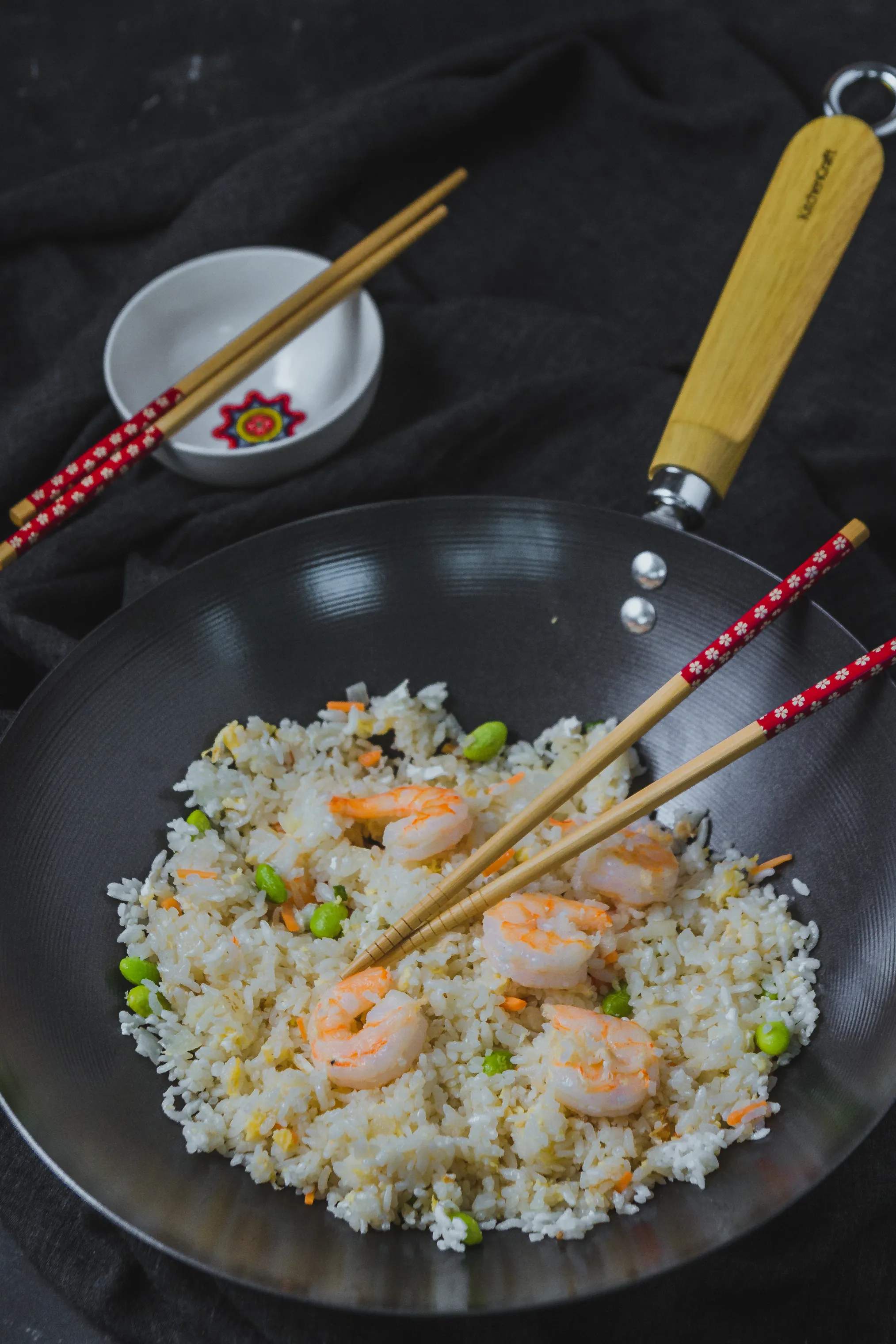 KitchenCraft Wokpander World of Flavours Wok i Sort, 3
