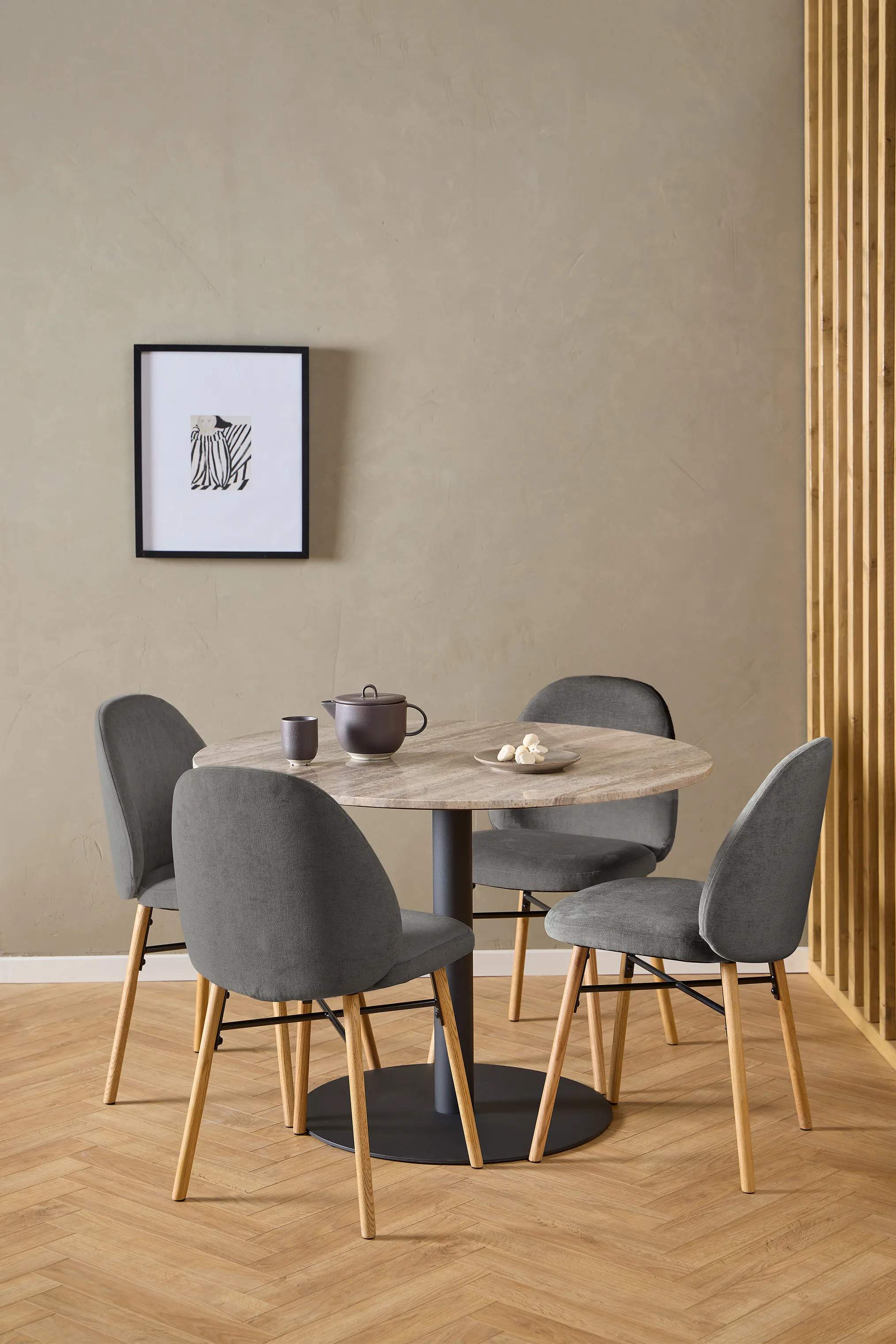 CASA Living Spisebordsstole Sophia Spisebordsstol - 2 stk i Mørkegrå, 3