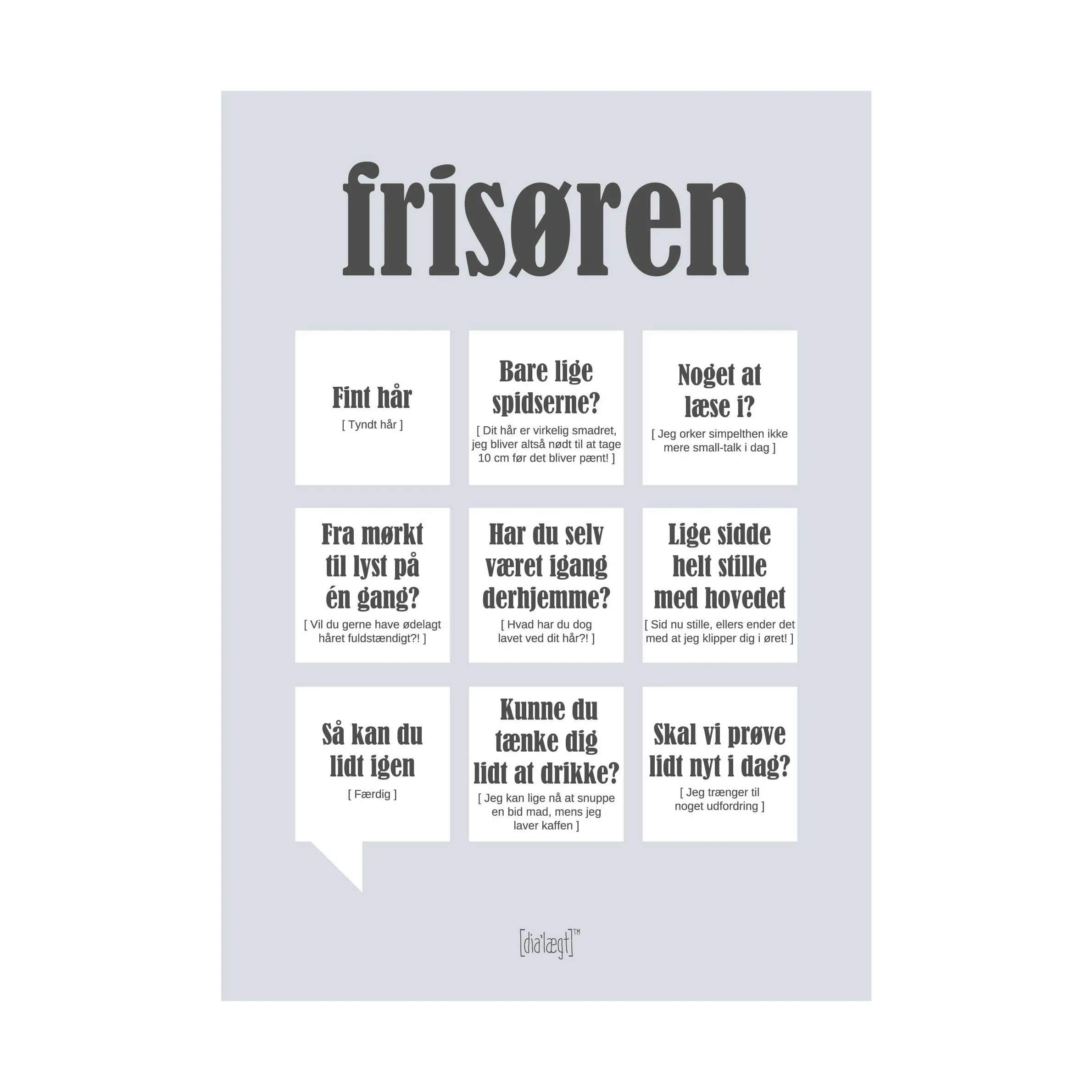 Poster&Frame Plakater Plakat - Frisøren i B15 x L21 cm, 1
