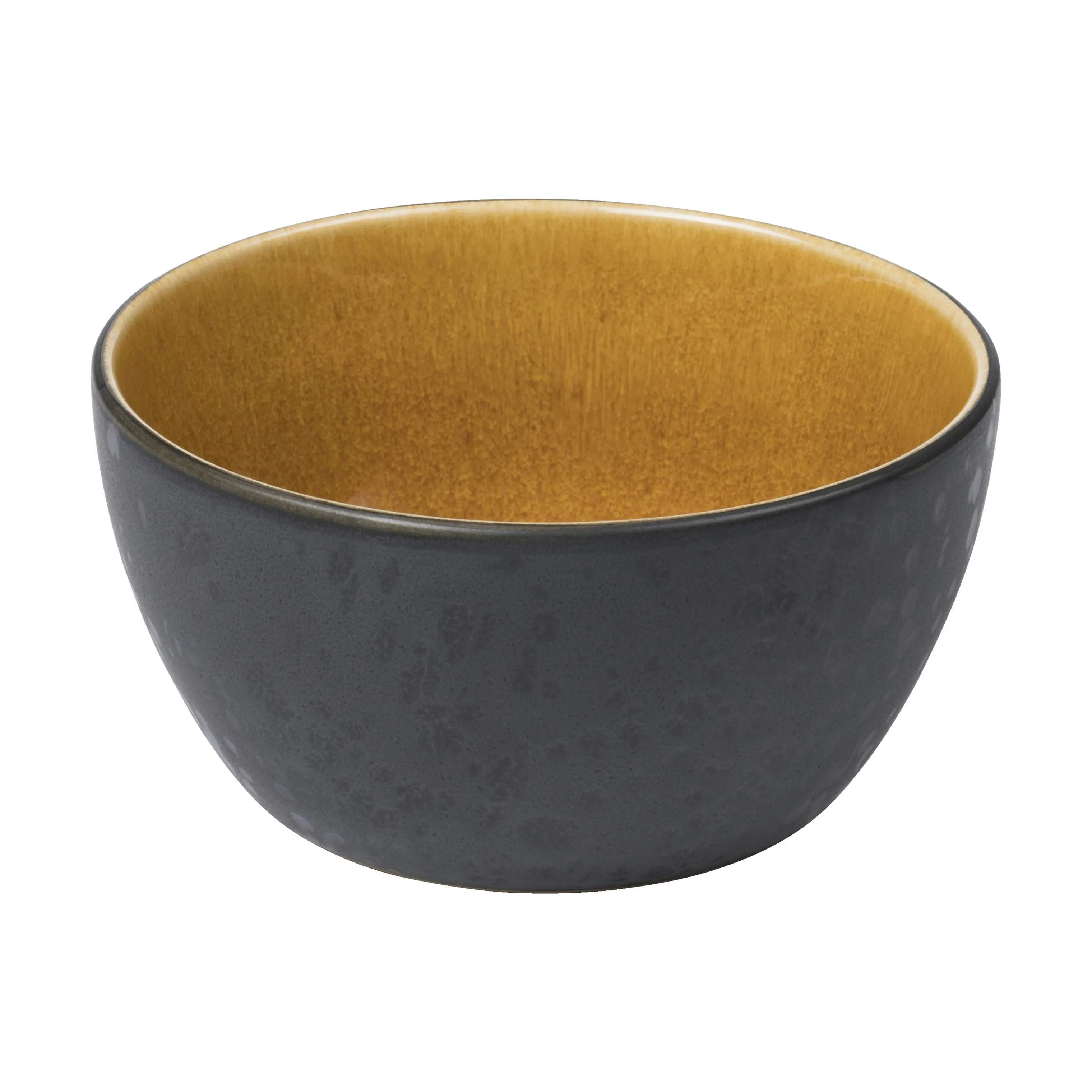 Skål, mat sort/amber, large