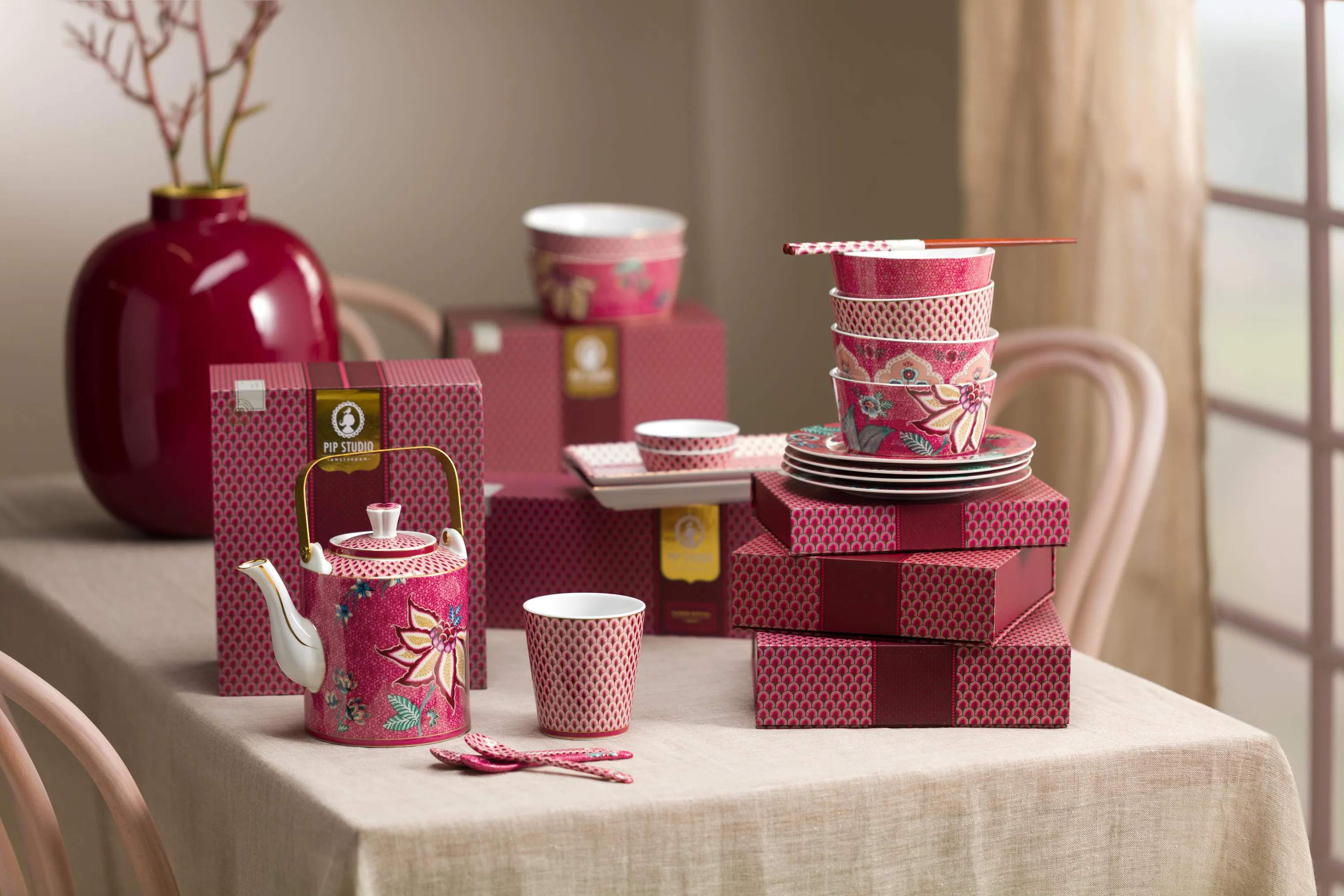 PIP Studio Tekander Flower Festival Tekande i Pink, 6