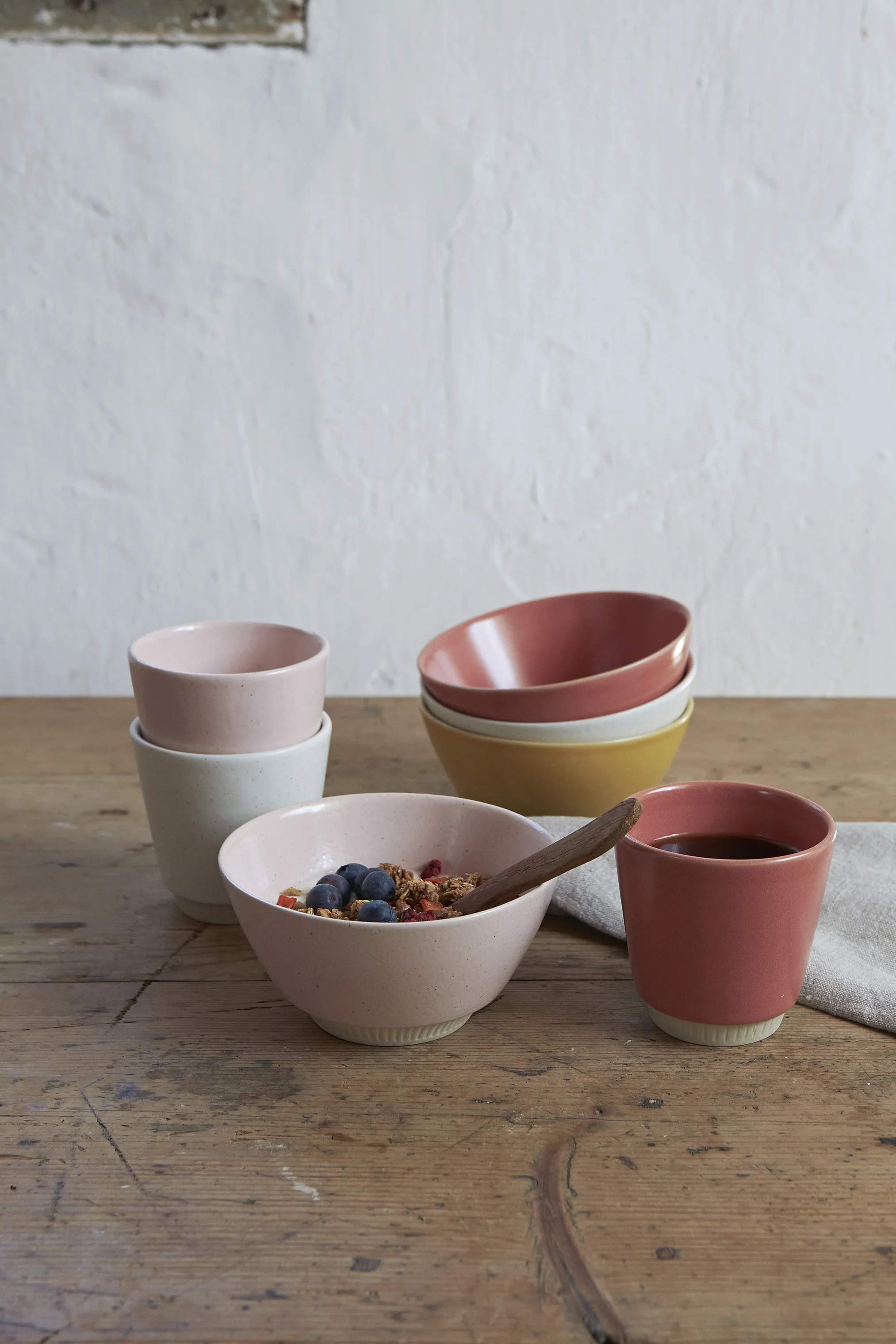 Knabstrup Keramik Serveringsskåle Colorit Skål i Gul, 14 cm, 3