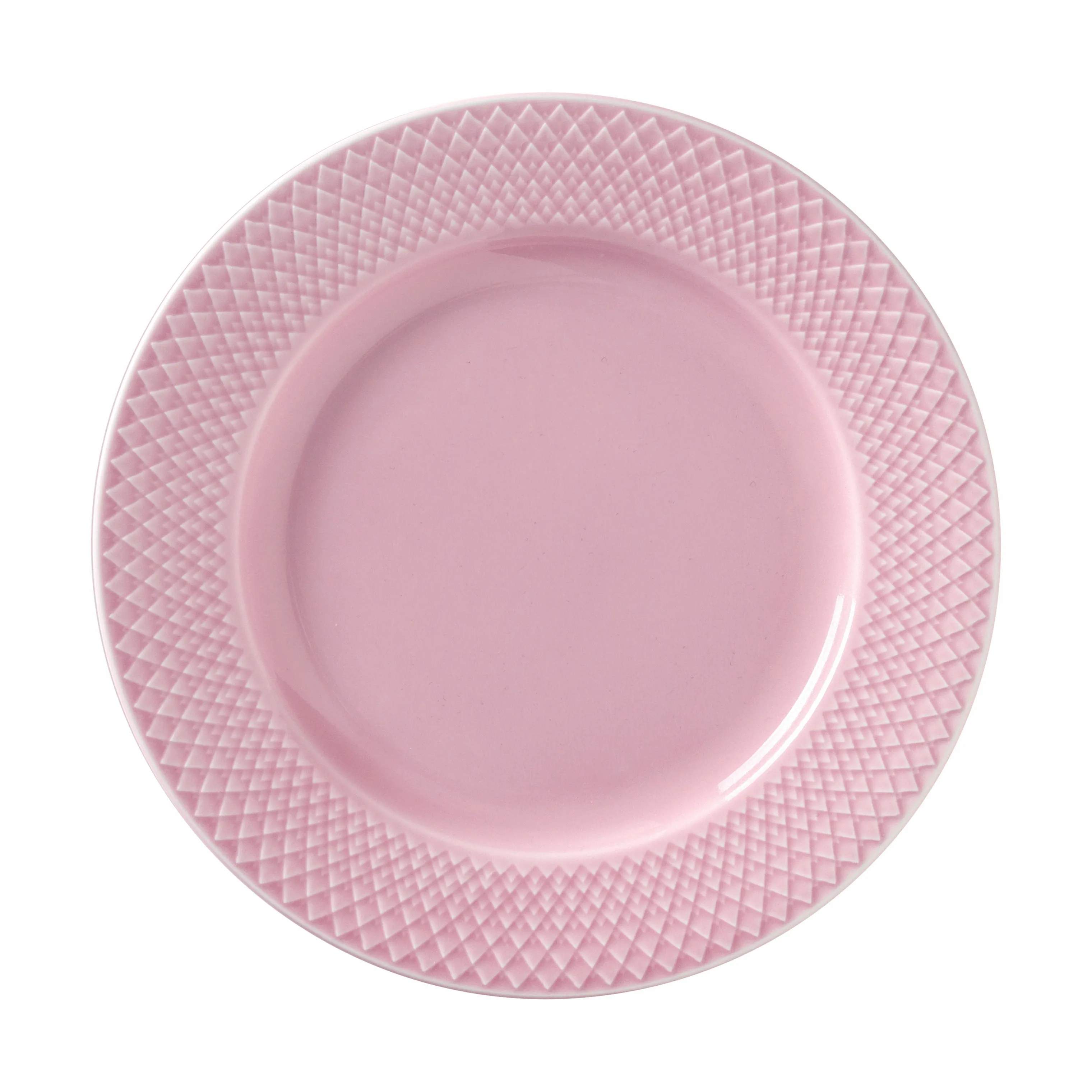 Rhombe Color Frokosttallerken, rosa, large
