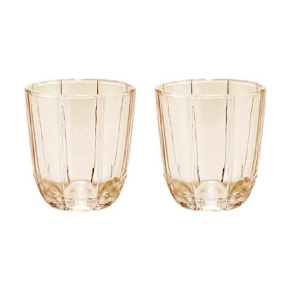Lily Vandglas - 2 stk., toffee rose, large