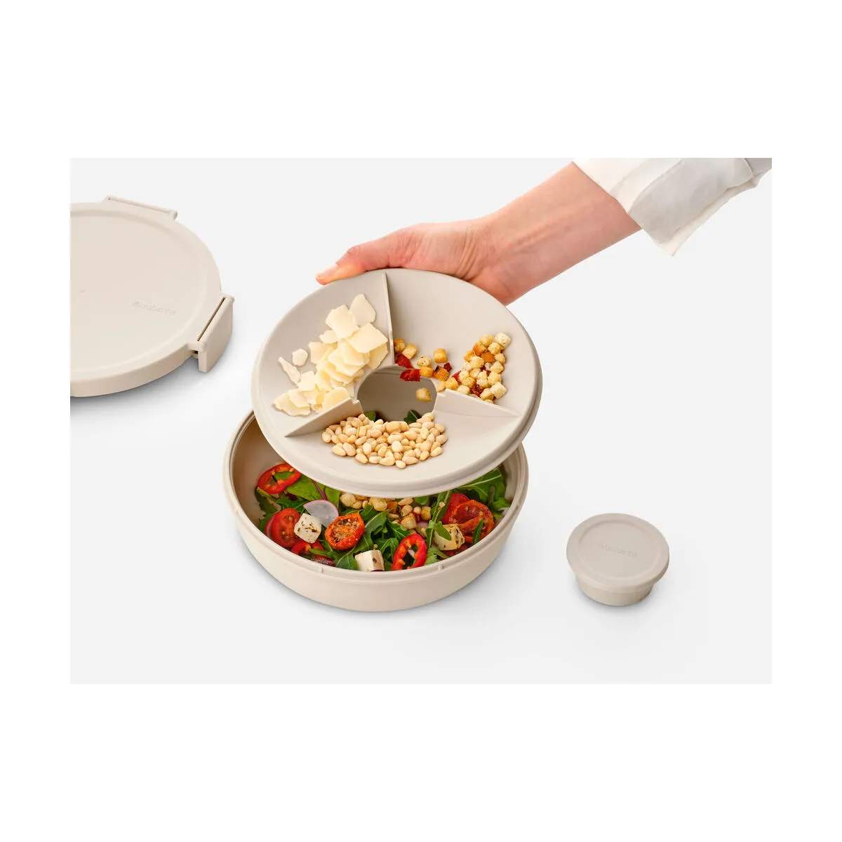 Brabantia Madkasser Make & Take Salatskål i Soft Beige, 1.3 L, 5