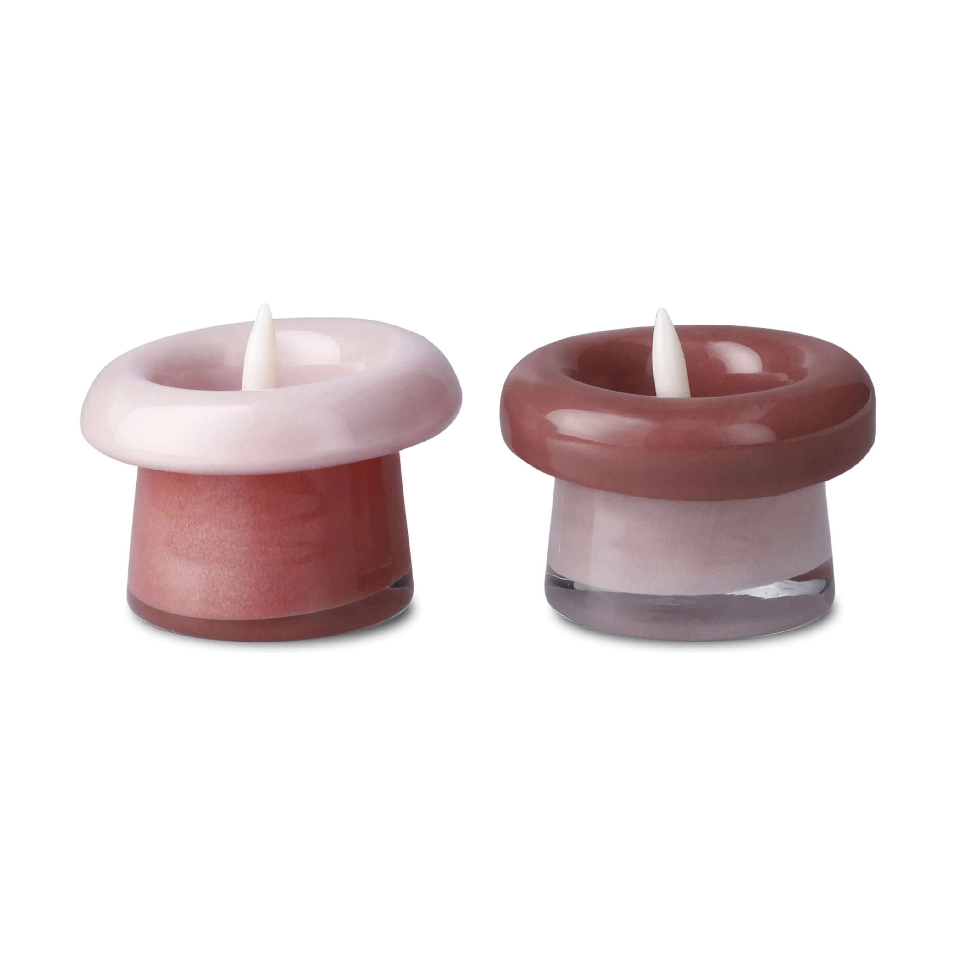 Holmegaard Fyrfadsstage Soma Fyrfadsstage - 2 stk. i Rosa/Terracotta, 1