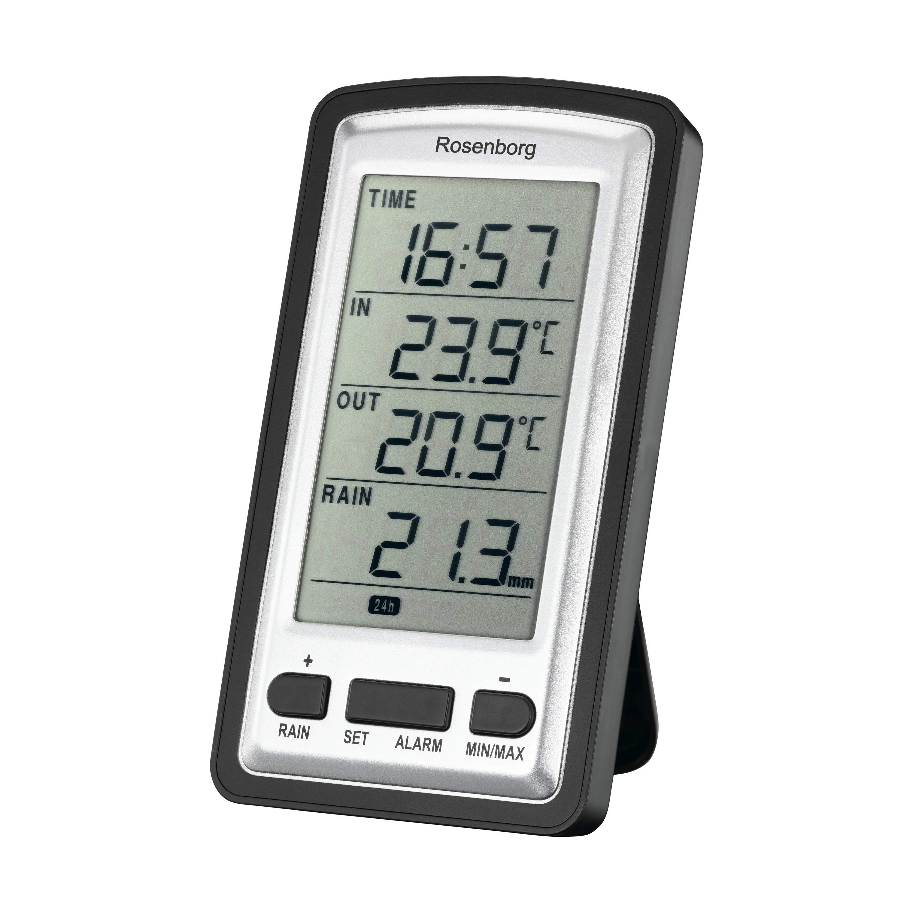 Rosenborg Regnmålere Regnmåler RG0530 i Sort/sølvfarvet, 18,5 cm, 1