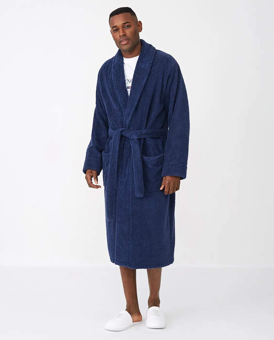 Lexington Morgenkåber Icons Original Badekåbe i True Navy, M, 5