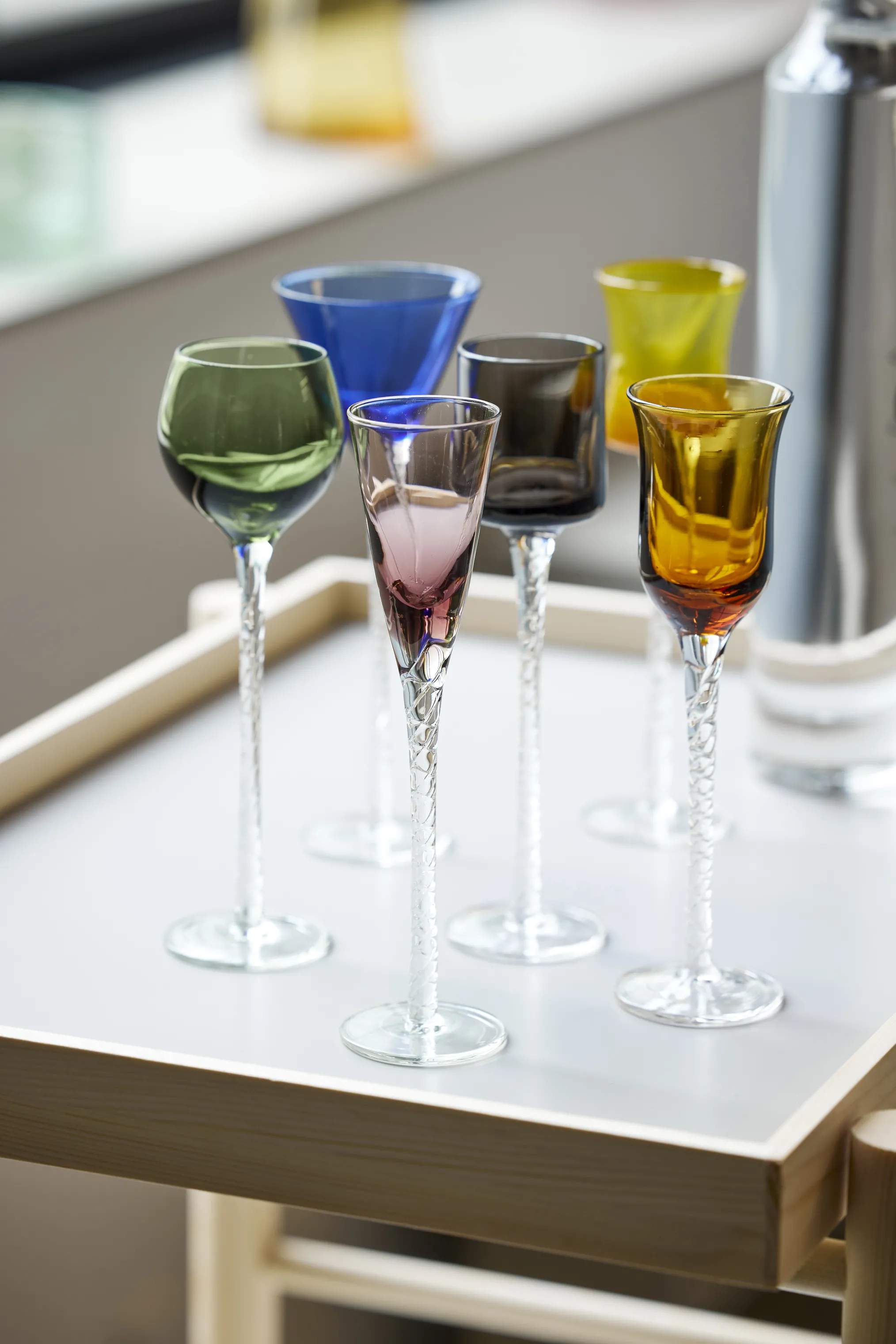 Lyngby Glas Snapseglas London Snapseglas - 6 stk. i multifarvet, 2