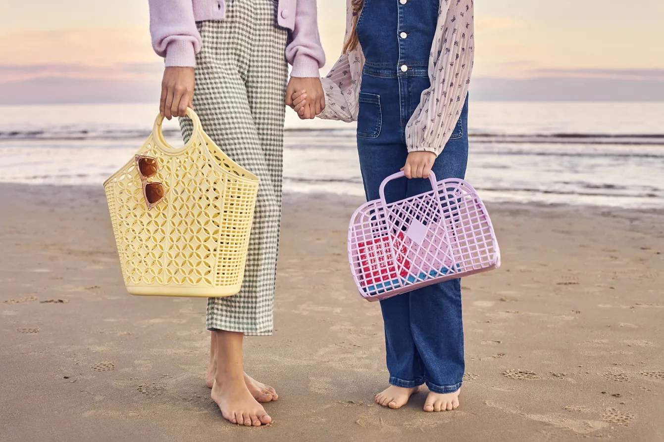 Sun Jellies Øvrigt interiør Retro Basket Retro Taske - Stor i Lilac B 14 x L 35 x H 30 cm, 4
