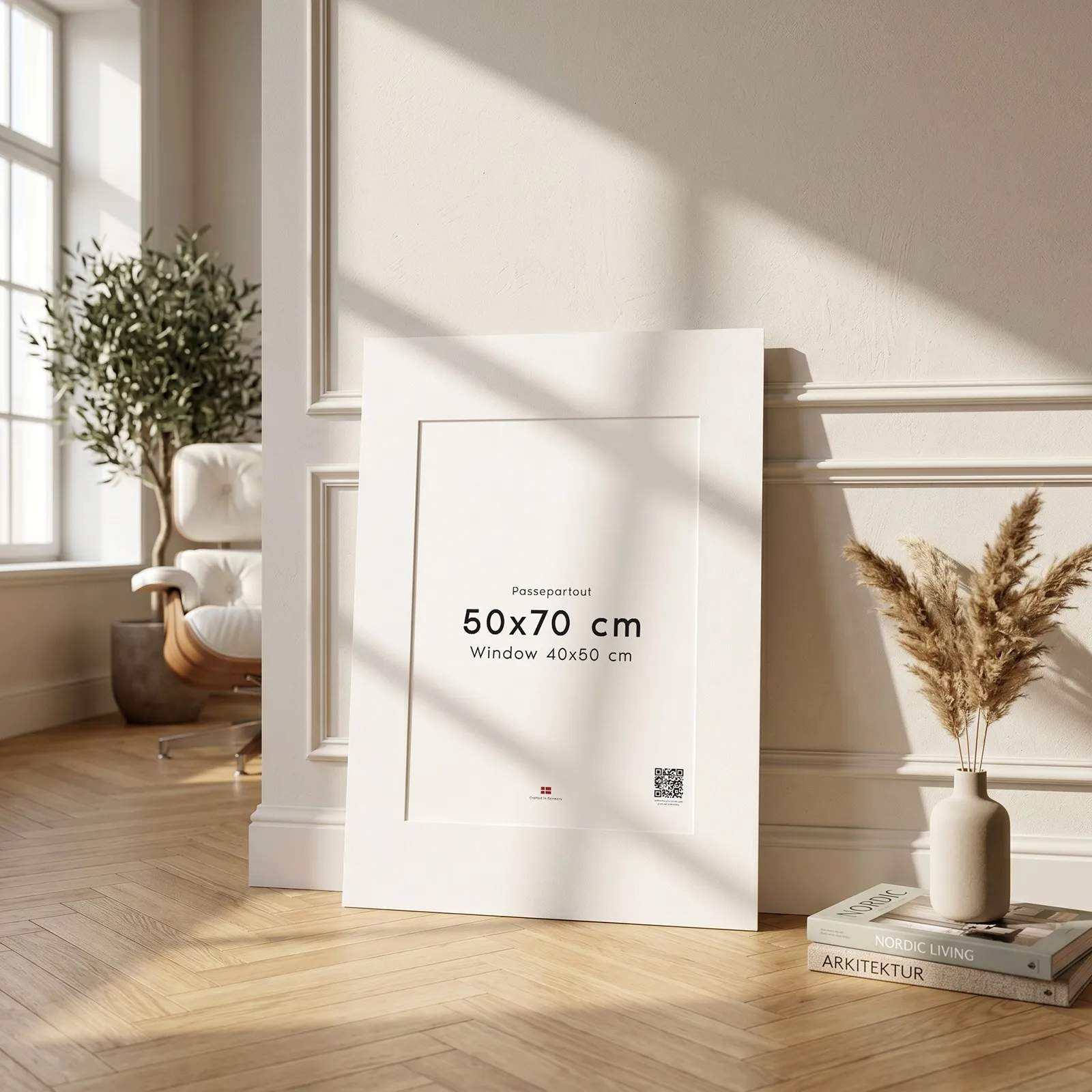 Poster&Frame Billedrammer Passepartout i Hvid, 70 cm, 4