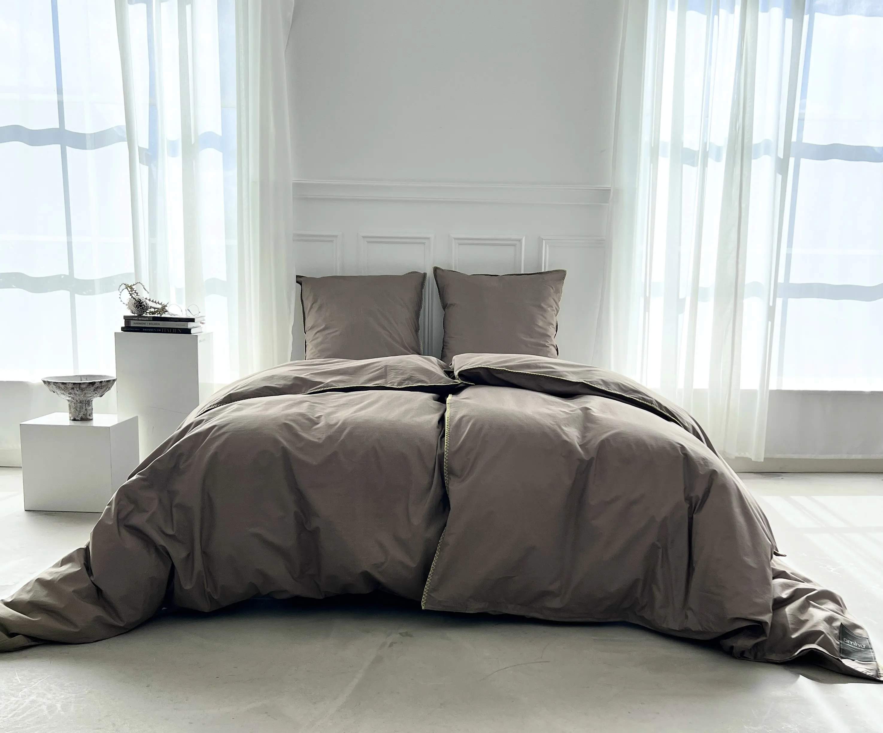 omhu x Mads Barfod Sengetøj Edge Sengetøj i Taupe, B140 x L220 cm, 6