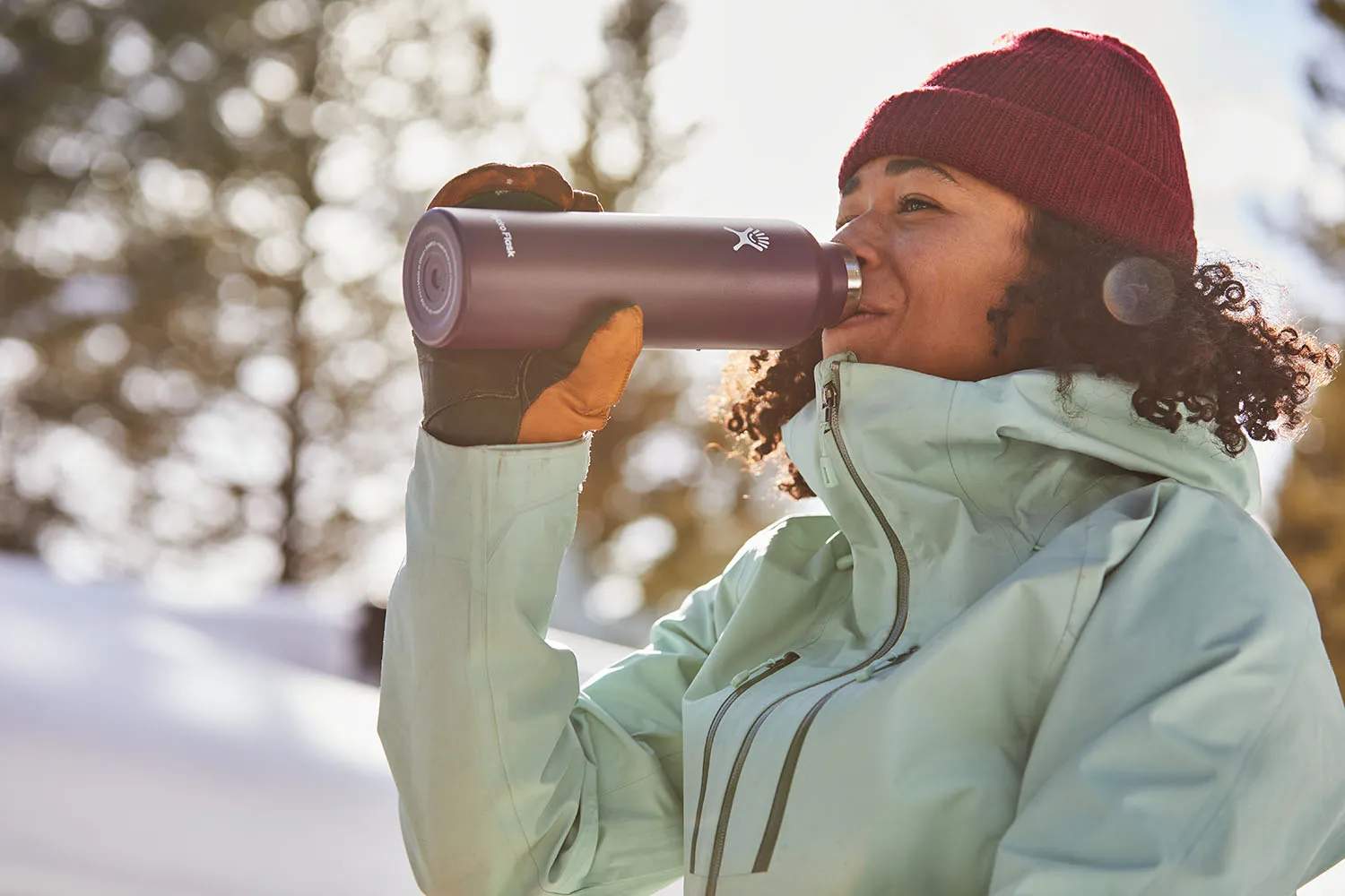 Hydro Flask To go kopper Standard Mouth Flex Termodrikkedunk i Hvid/stål/sort, 2