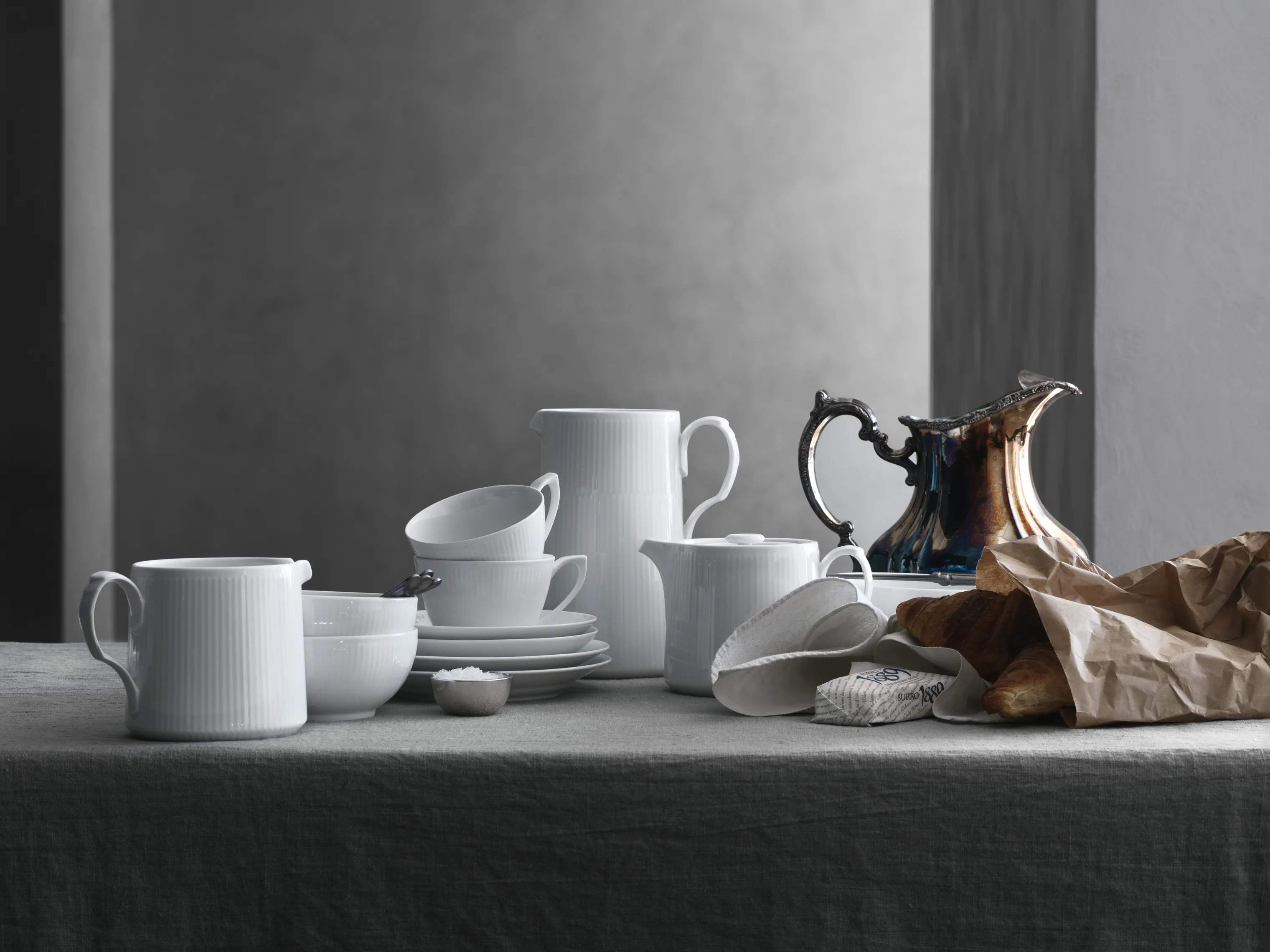 Royal Copenhagen Tekander Hvid Riflet Tekande i Hvid, 3