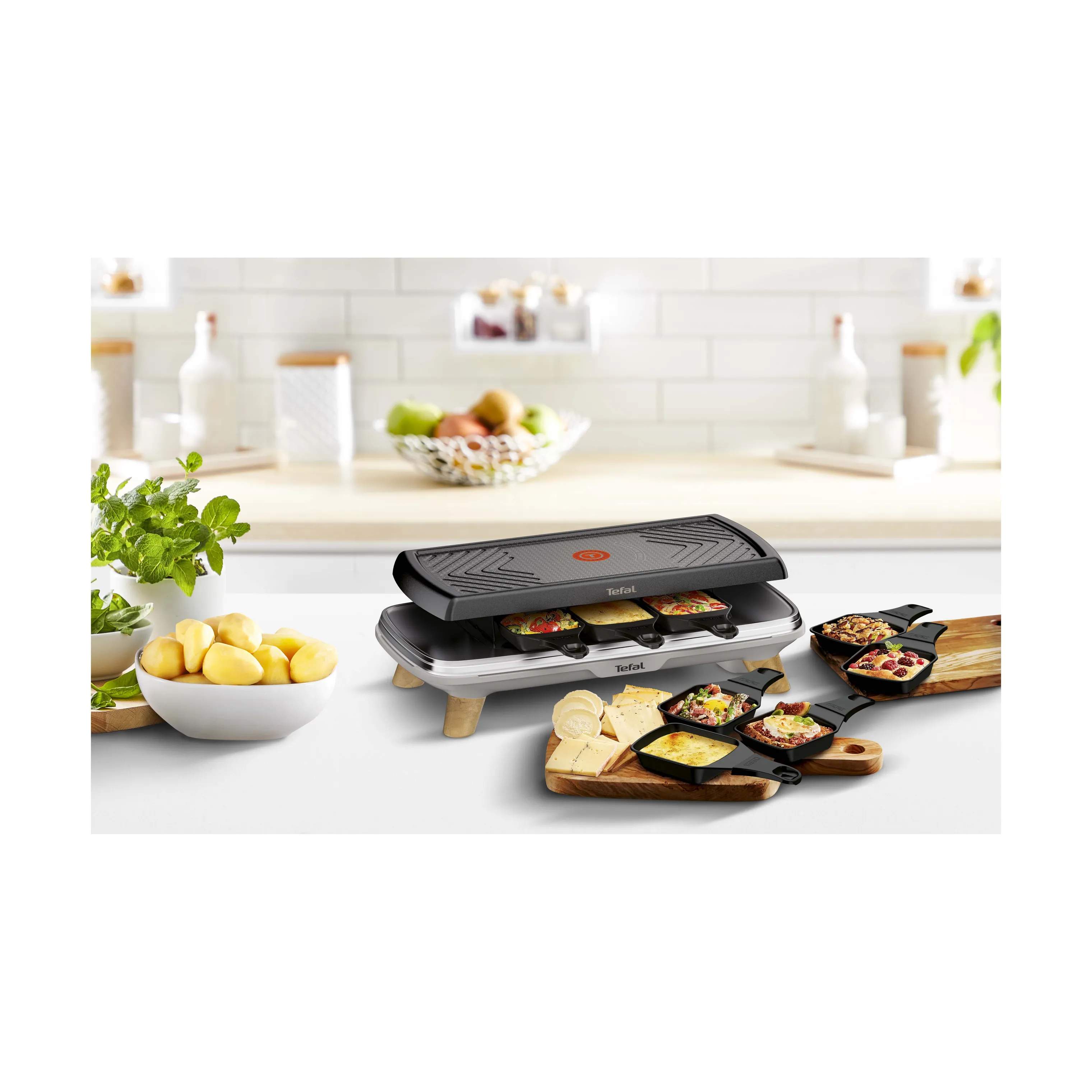 Tefal Racletter Raclette Gourmet Nordic i Sølv / Sort / Natur, 2
