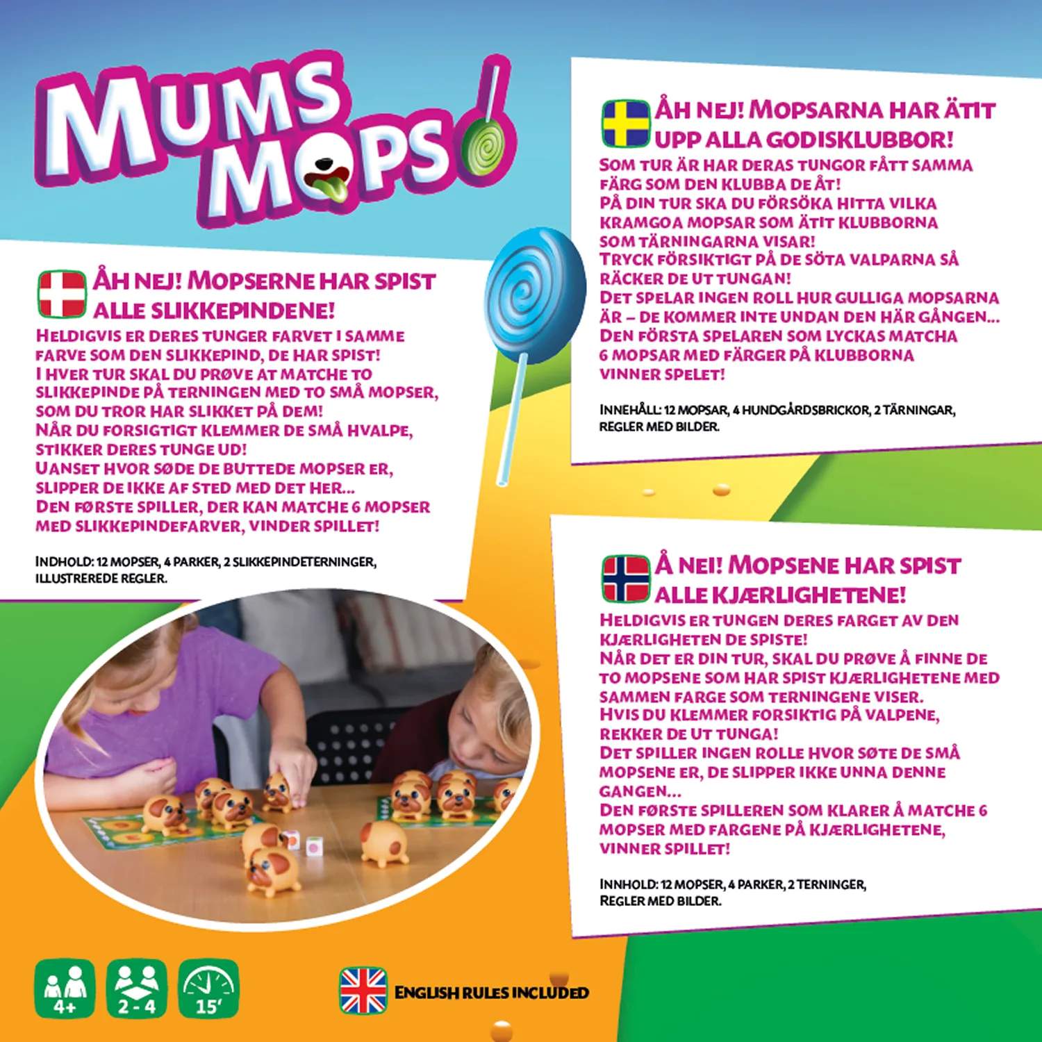 Spilbræt Spil Brætspil - Mums Mops i Multifarvet, 2