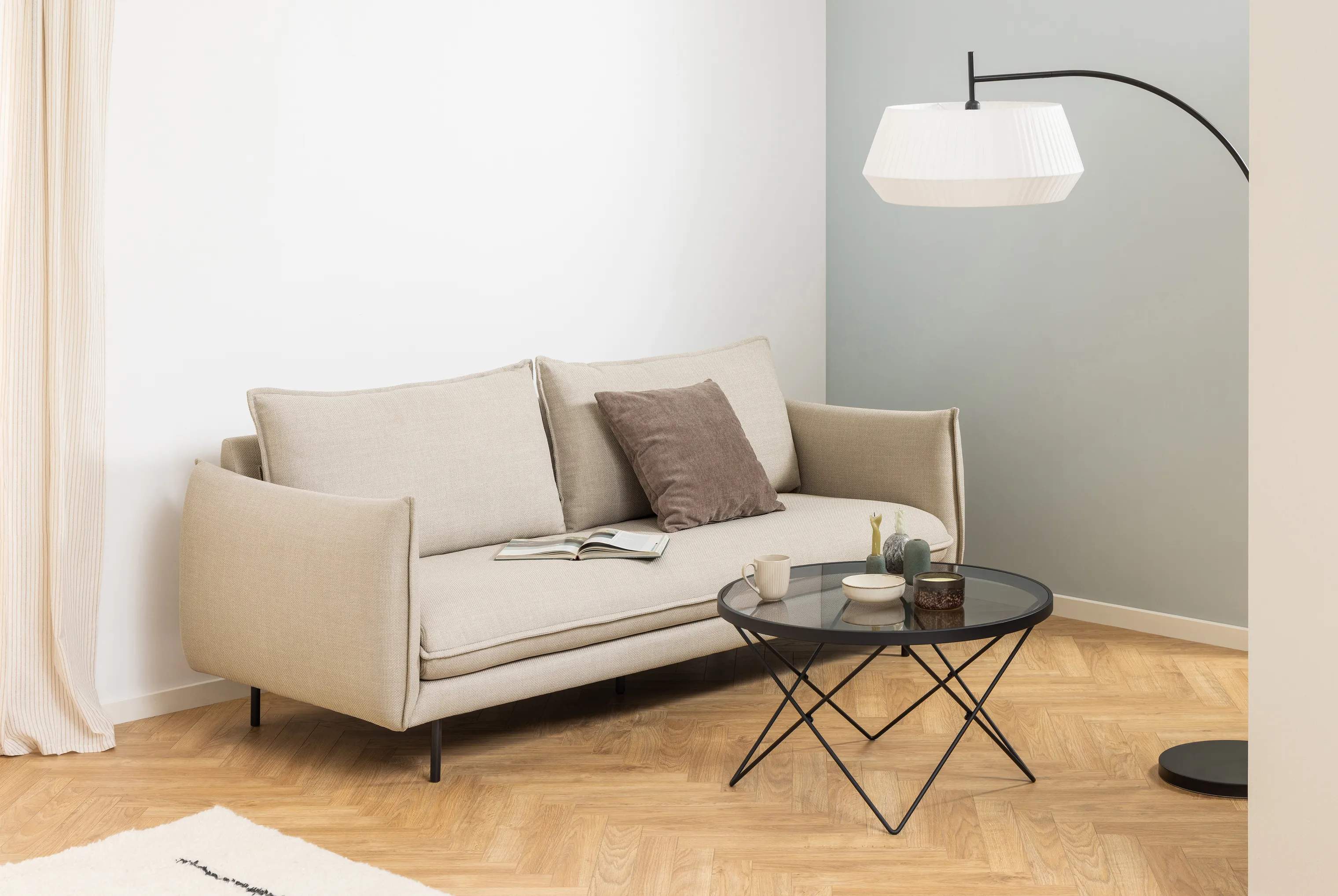 CASA Living Sofaborde Cuxton Sofabord i Grå/mat sort, 5