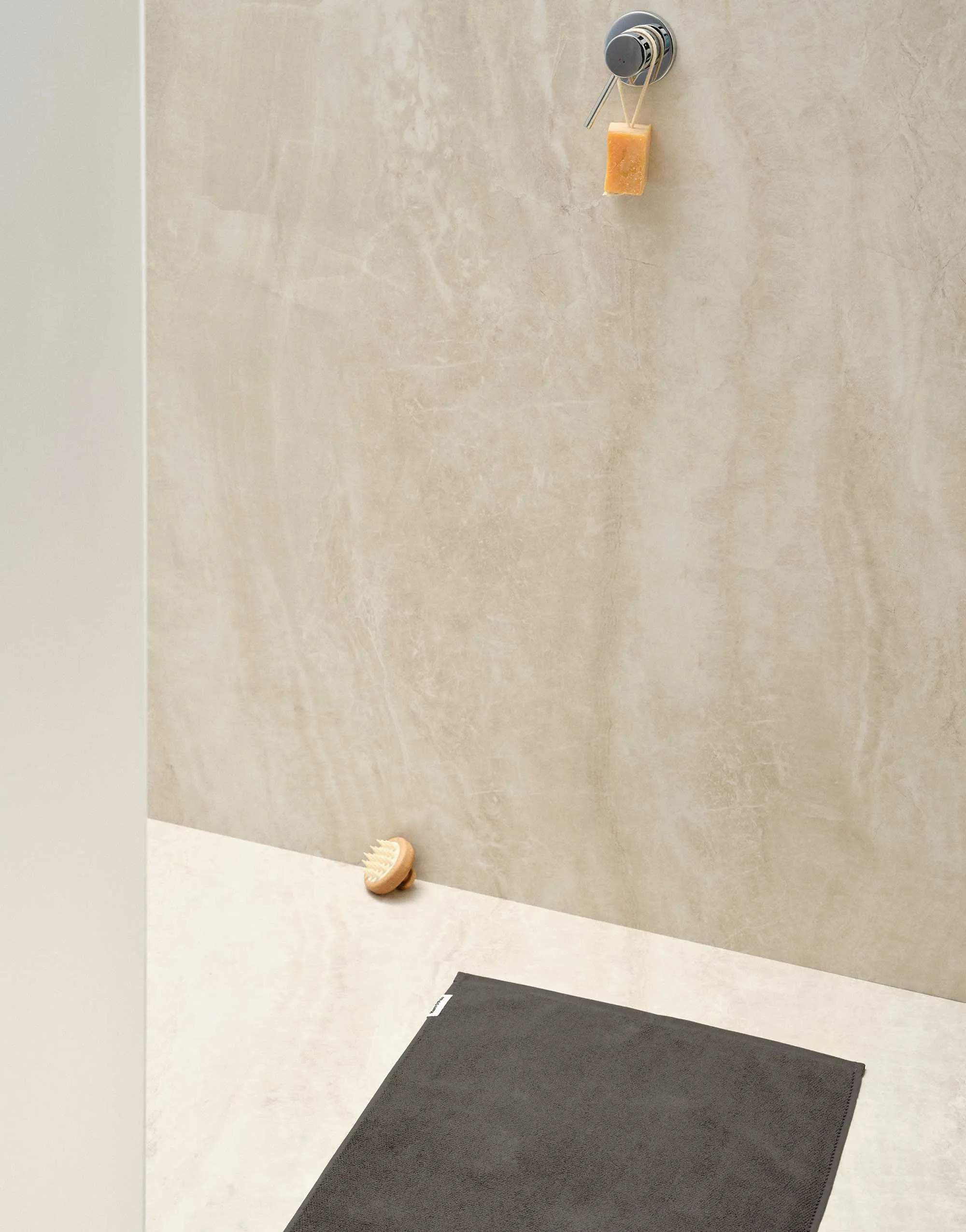 Marc O'Polo Bademåtter Timeless Bademåtte i Anthracite, B70 x L120 cm, 2