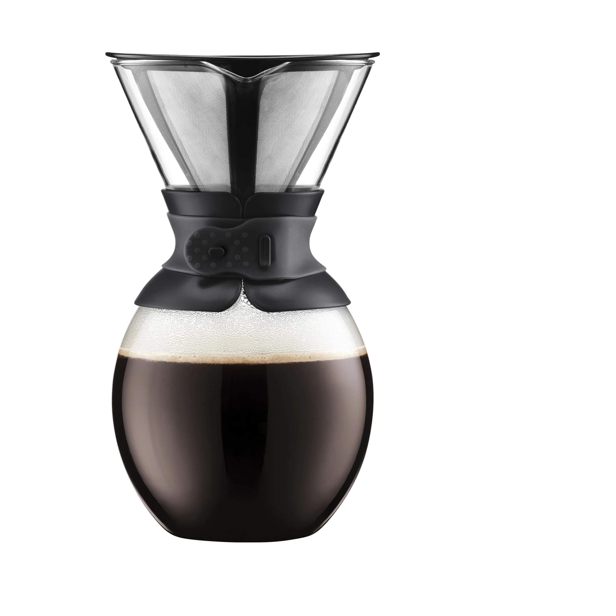 Pour Over Kaffebrygger, sort/krom, large