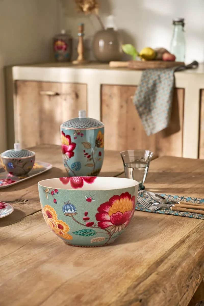 PIP Studio Serveringsskåle Blooming Tales Skål i Blue, 23,5 cm, 2
