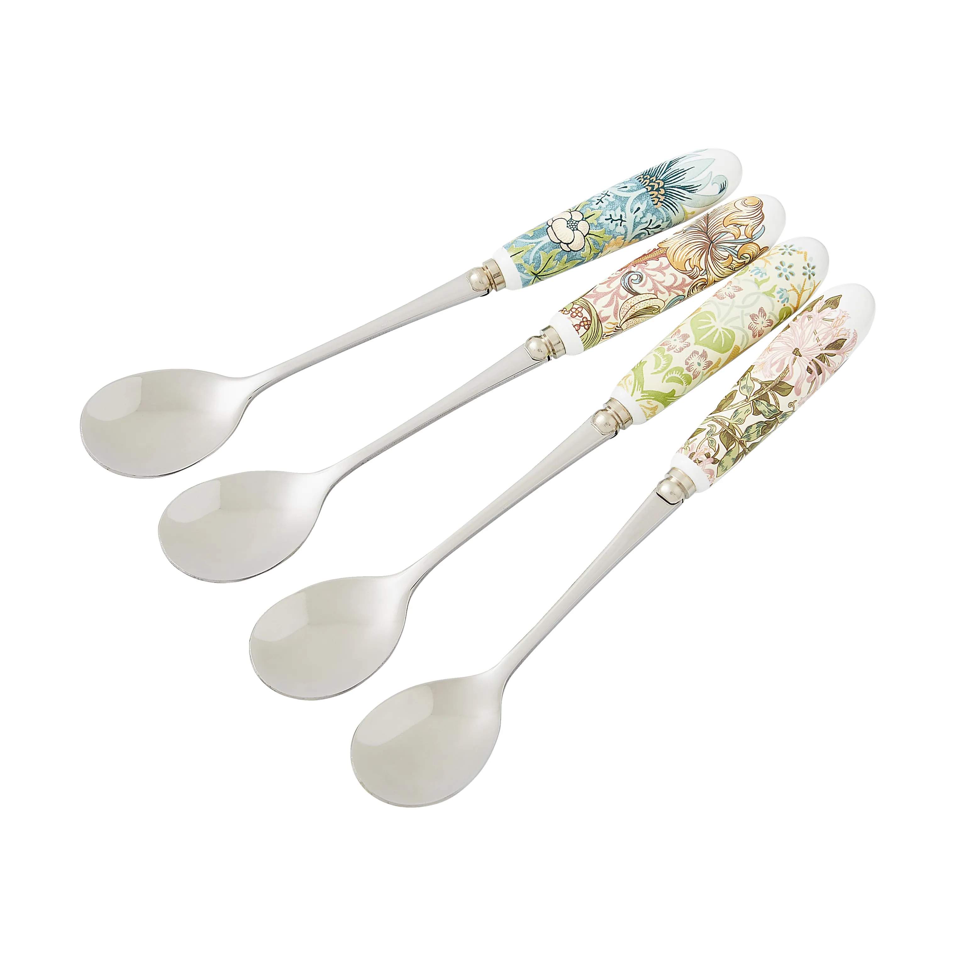 Spode Dessertskeer Morris & Co. Dessertskeer - 4 stk. i Blå/Grøn/Lyserød/Gul, 1