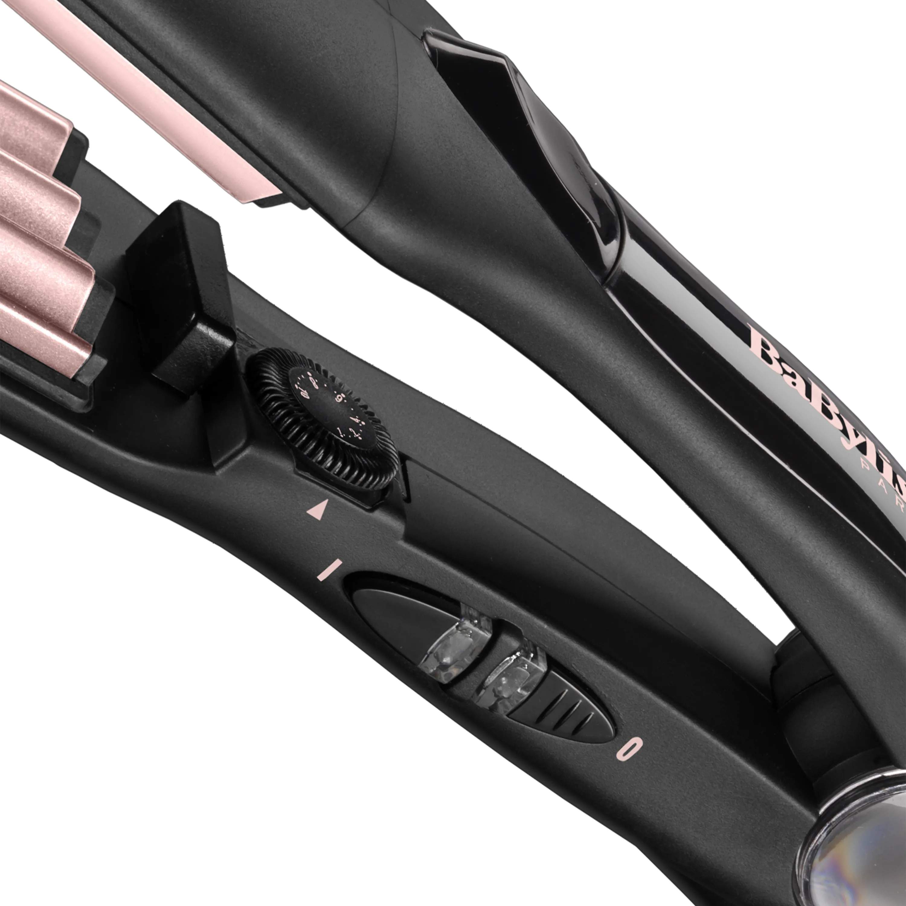 BaByliss Krøllejern The Crimper Crepejern i Sort/rose gold, 2