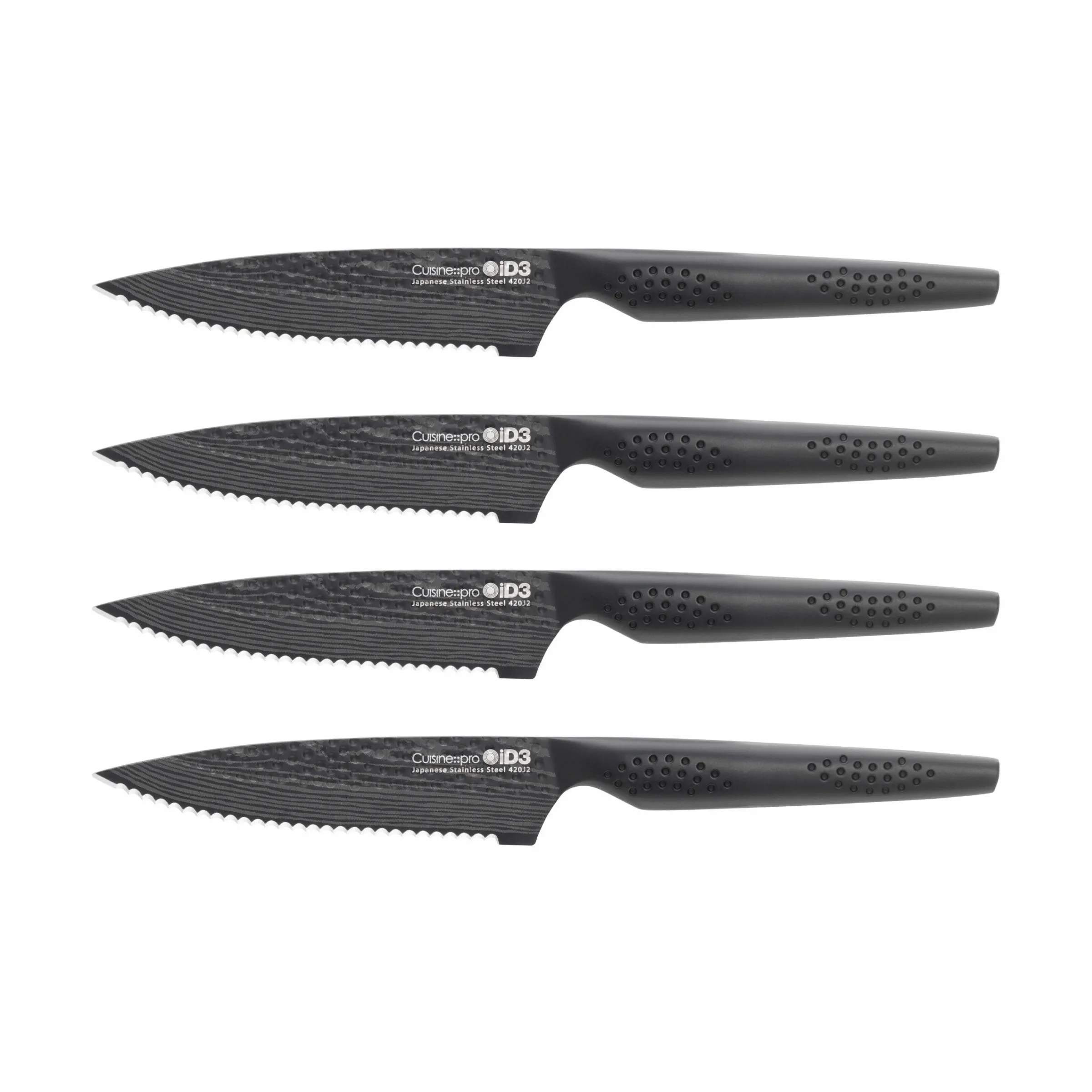 iD3® BLACK SAMURAI™ Steakkniv - 4 stk., sort, large