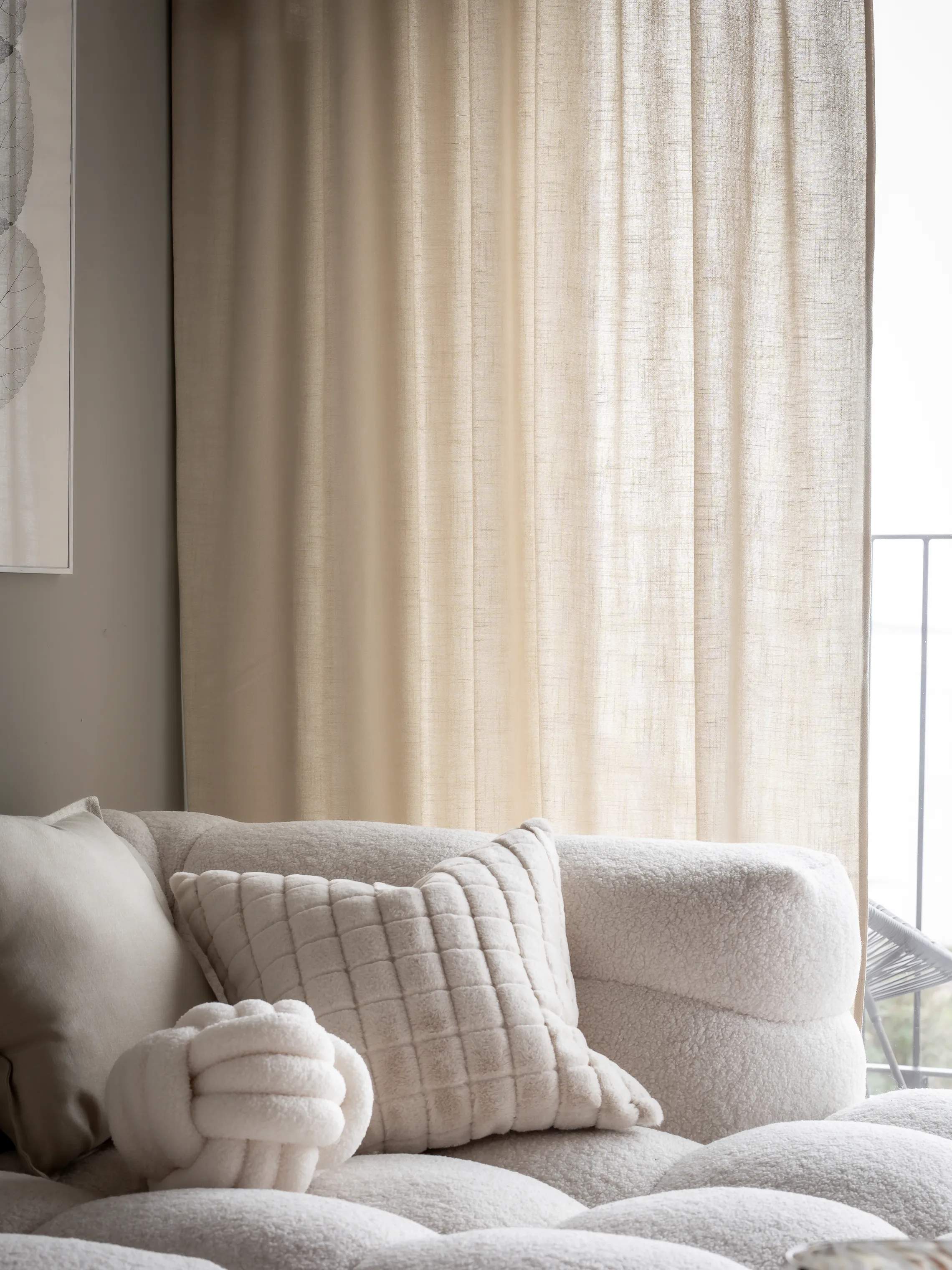 Svanefors Gardiner og gardinstænger Cecil Gardin - 2 stk. i Beige, H320 x B145 cm, 2