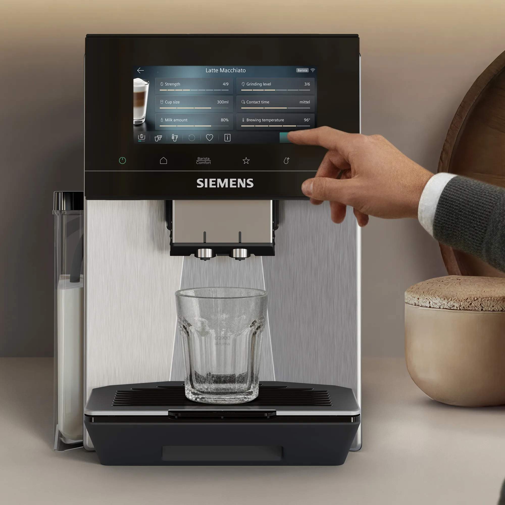 Siemens Kaffemaskiner EQ900 iAroma Kaffemaskine i Grå, 1