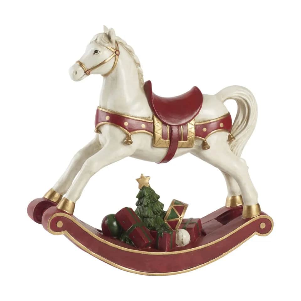Villeroy & Boch Julefigurer Winter Collage Accessoires Winter Collage Accessories Gyngehest i Rød, 1
