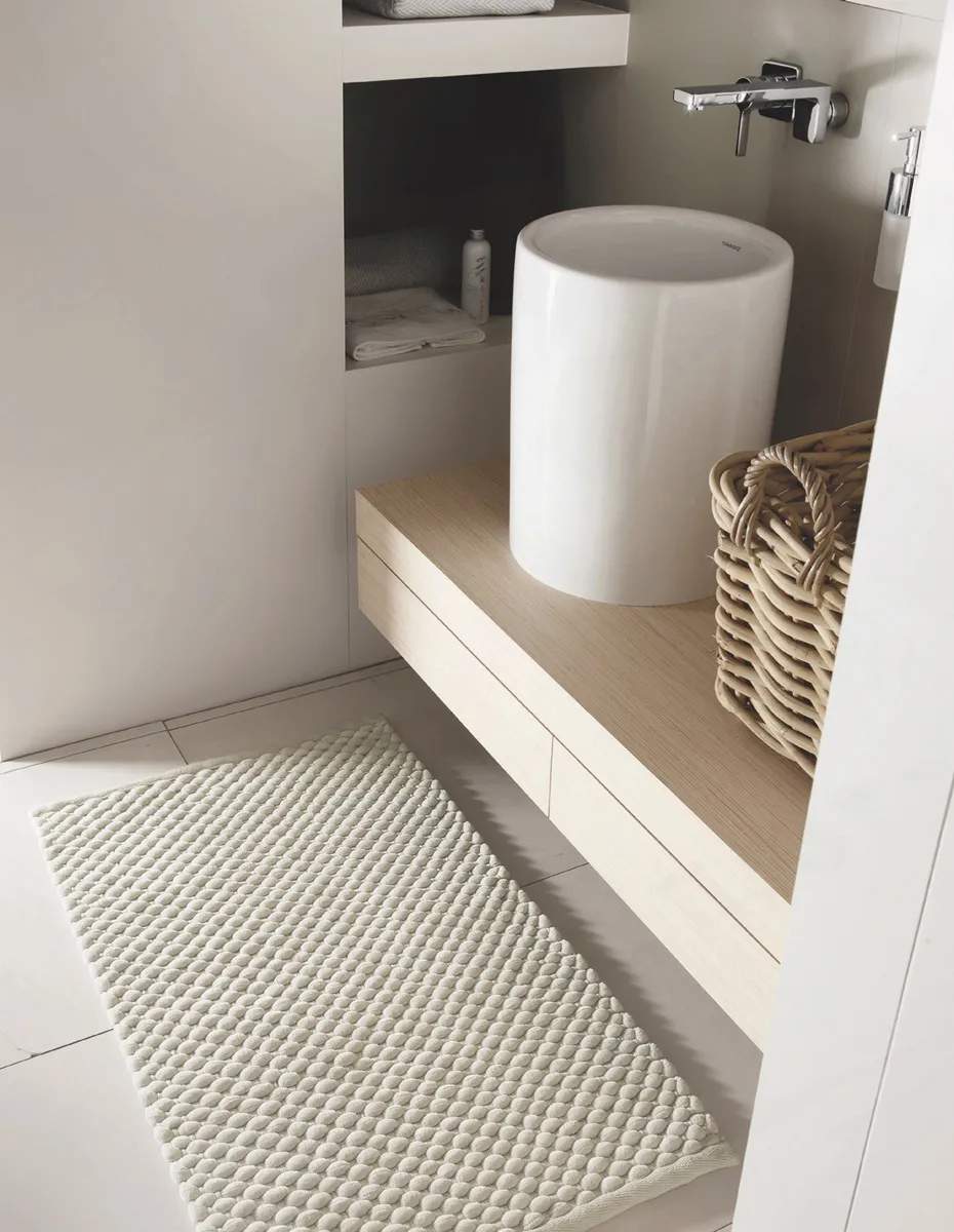 Aquanova Bademåtter Maks Bademåtte i Ivory, B60 x L60 cm, 3