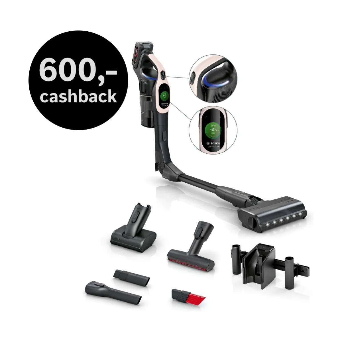 Bosch Støvsugere 2-i-1 Støvsuger Unlimited R10 Stick i Rose, 1