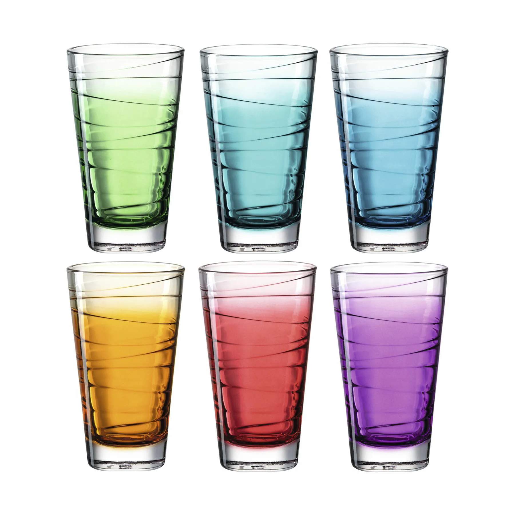 Vandglassæt - 6 dele, multifarvet, large