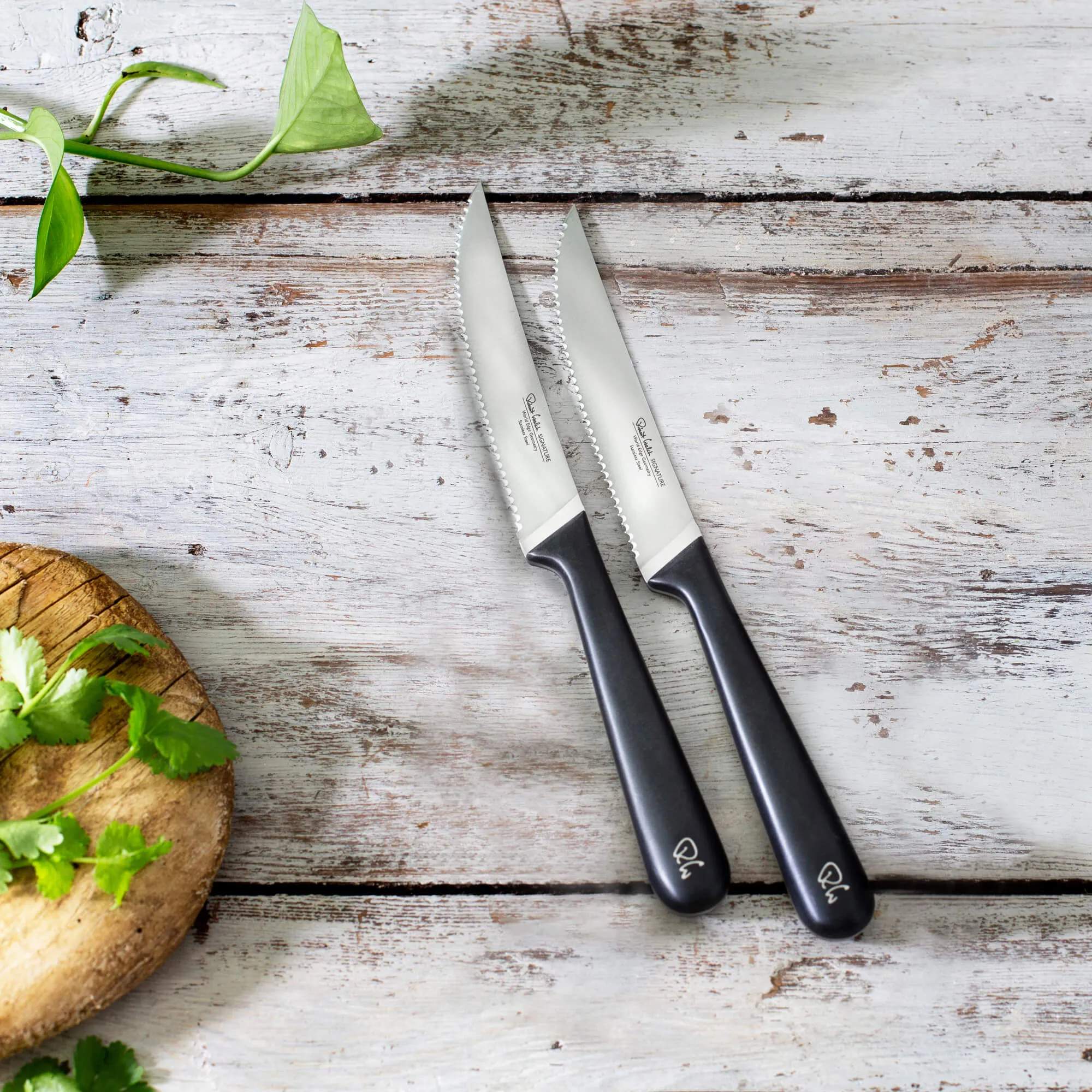 Robert Welch Steakknive Signature Steakkniv - 2 stk. i Sort/rustfrit stål, 2
