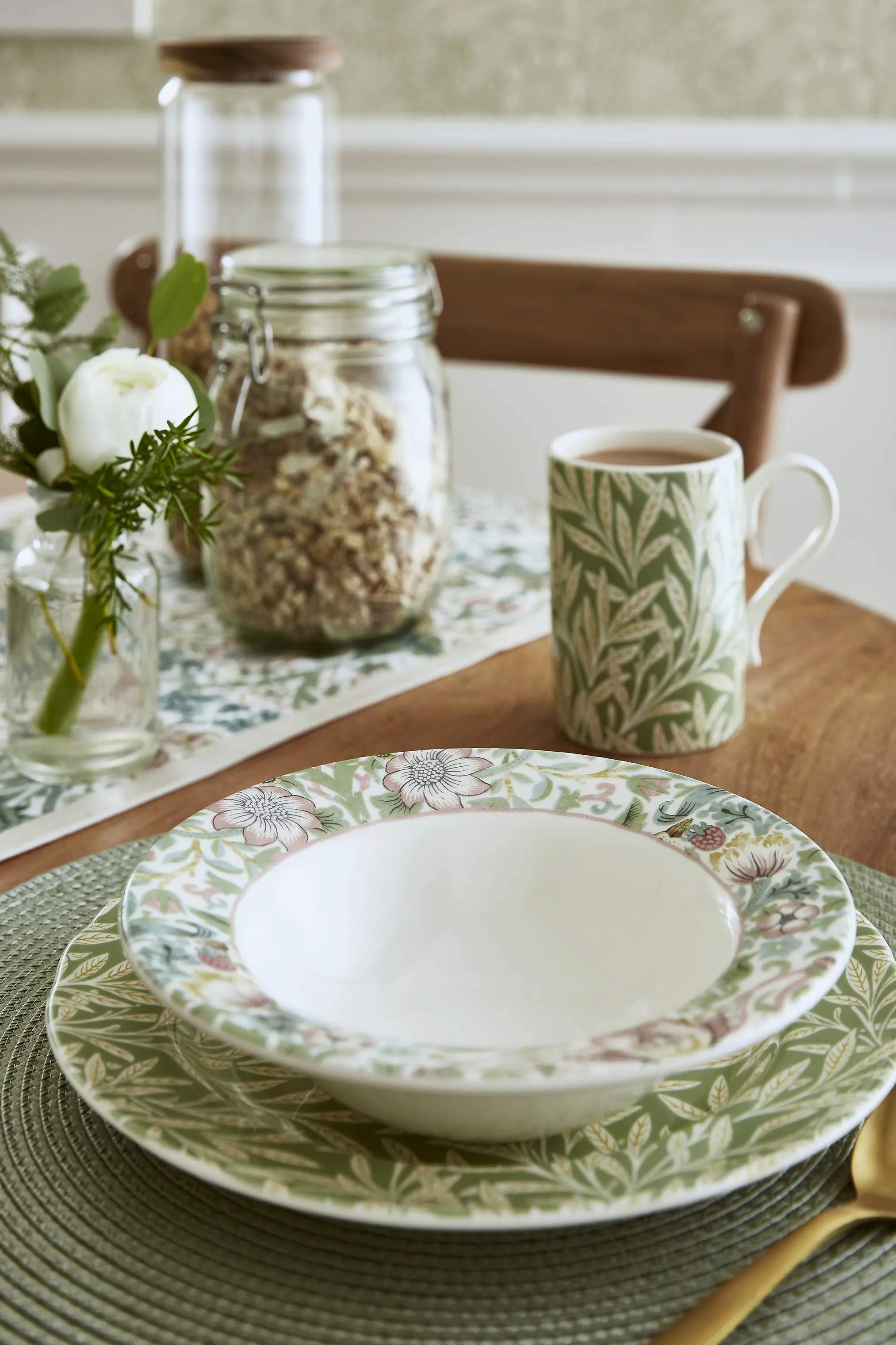 Spode Dybe tallerkener Morris & Co Skål i Blå/Grøn/gul, 3
