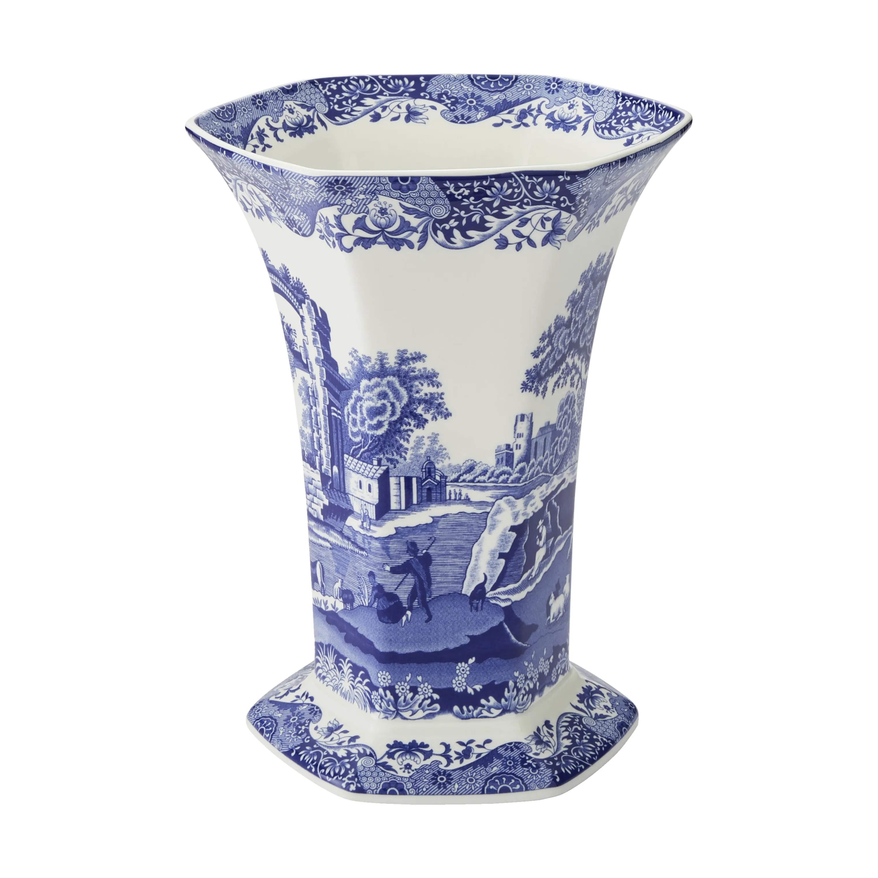 Spode Vaser Blue Italian Vase i blå/hvid, 1