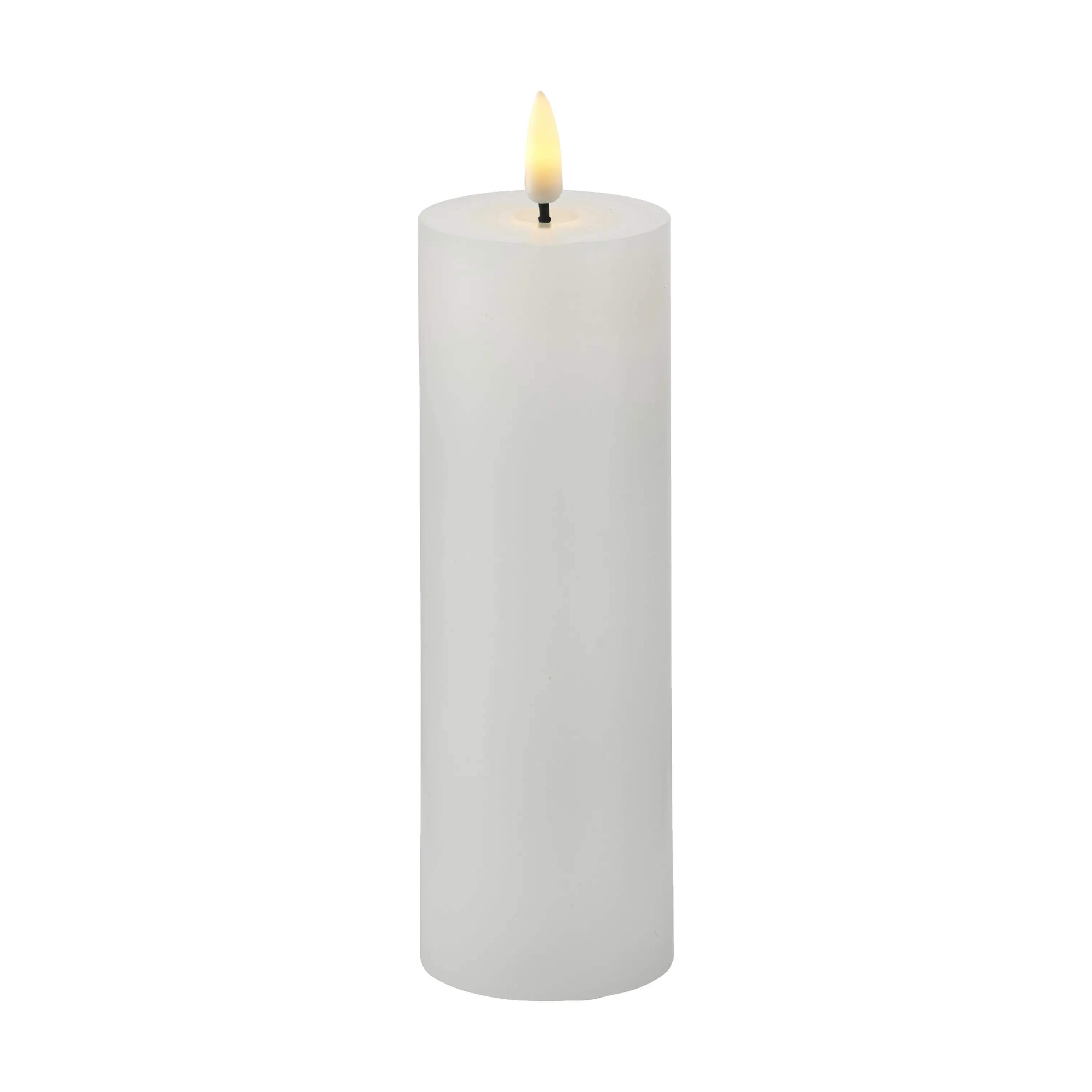 Sirius LED-lys Sille Genopladelig LED Bloklys i Hvid, H15 x Ø5 cm, 1