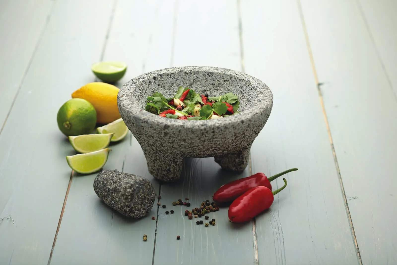 KitchenCraft Mortere World of Flavours Morter i Grå, 4