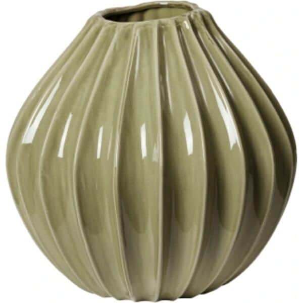 Broste Copenhagen Vaser Wide Vase i Grøn, H40 x Ø40 cm, 1