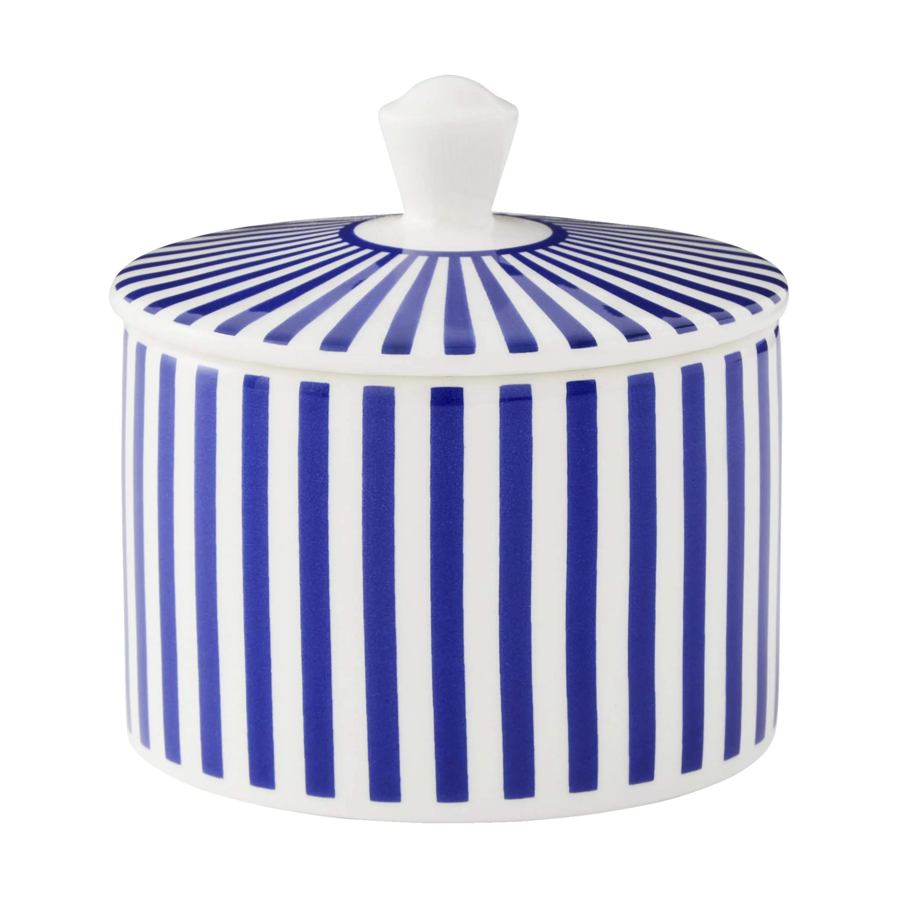 Spode Sukkerskåle Steccato Sukkerkrukke m.låg i blå/hvid, 1