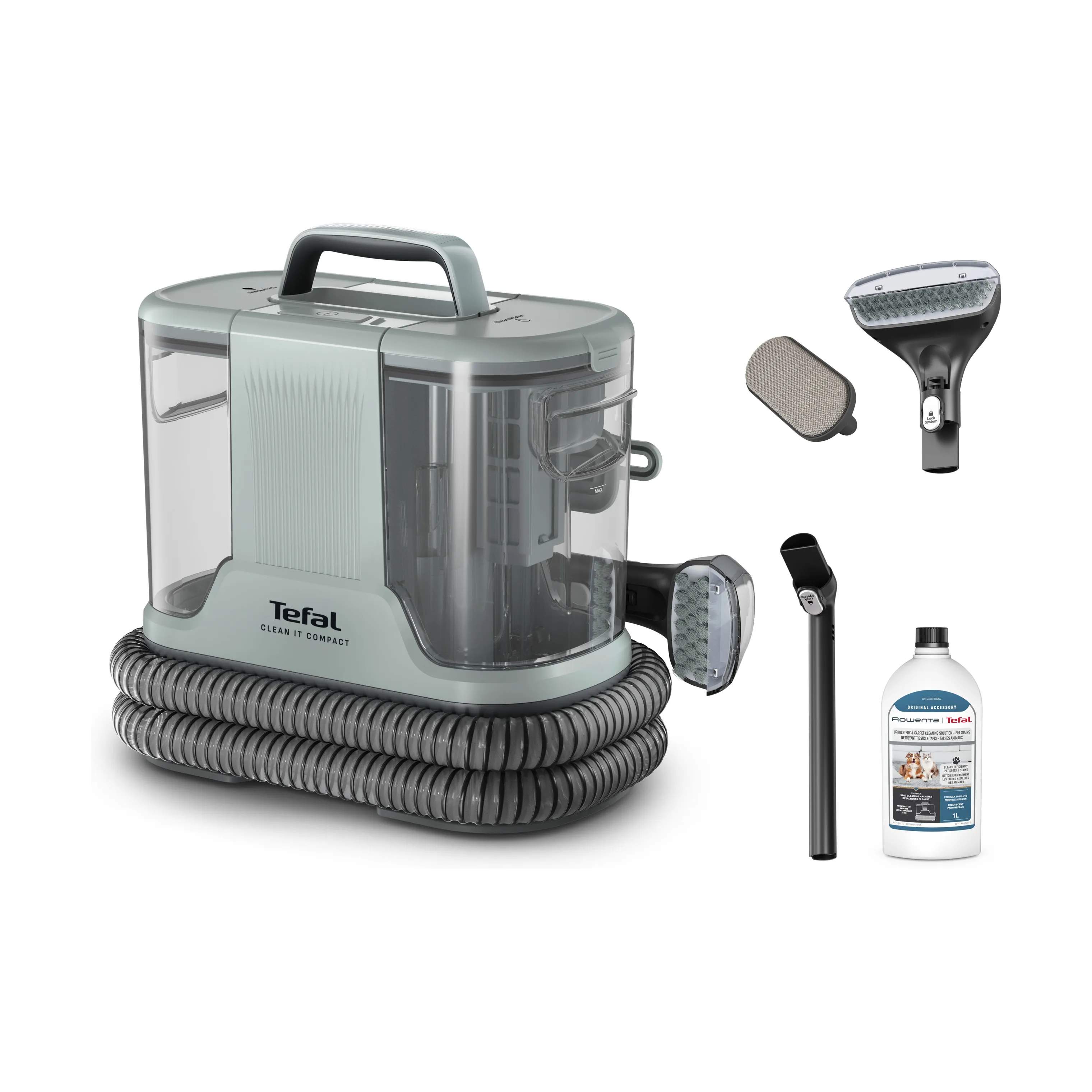 Tefal Dampere Clean It Compact Tekstilrenser i Eukalyptus, 1